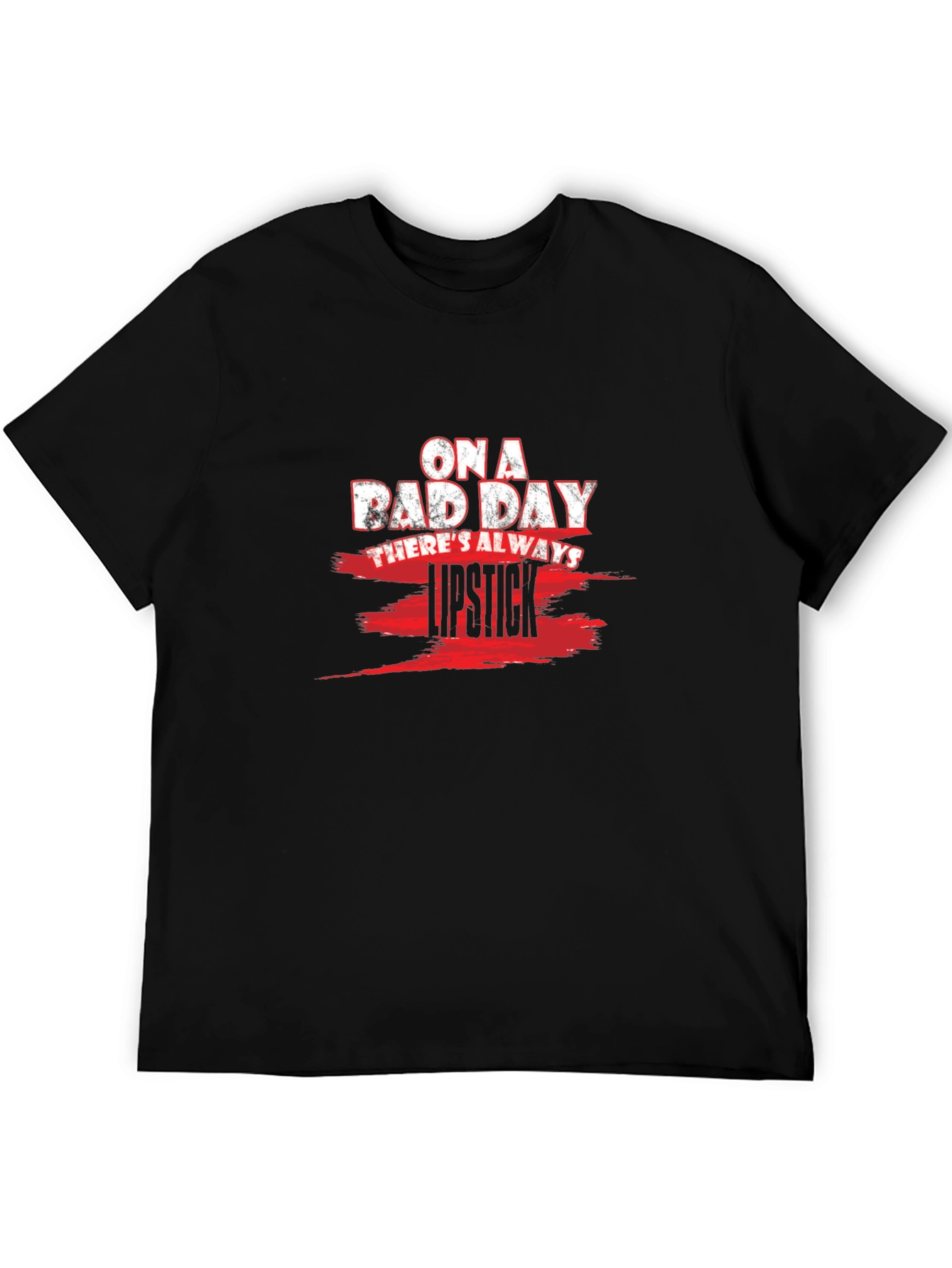 Black On a Bad Day Lipstick Graphic T-Shirt view 5