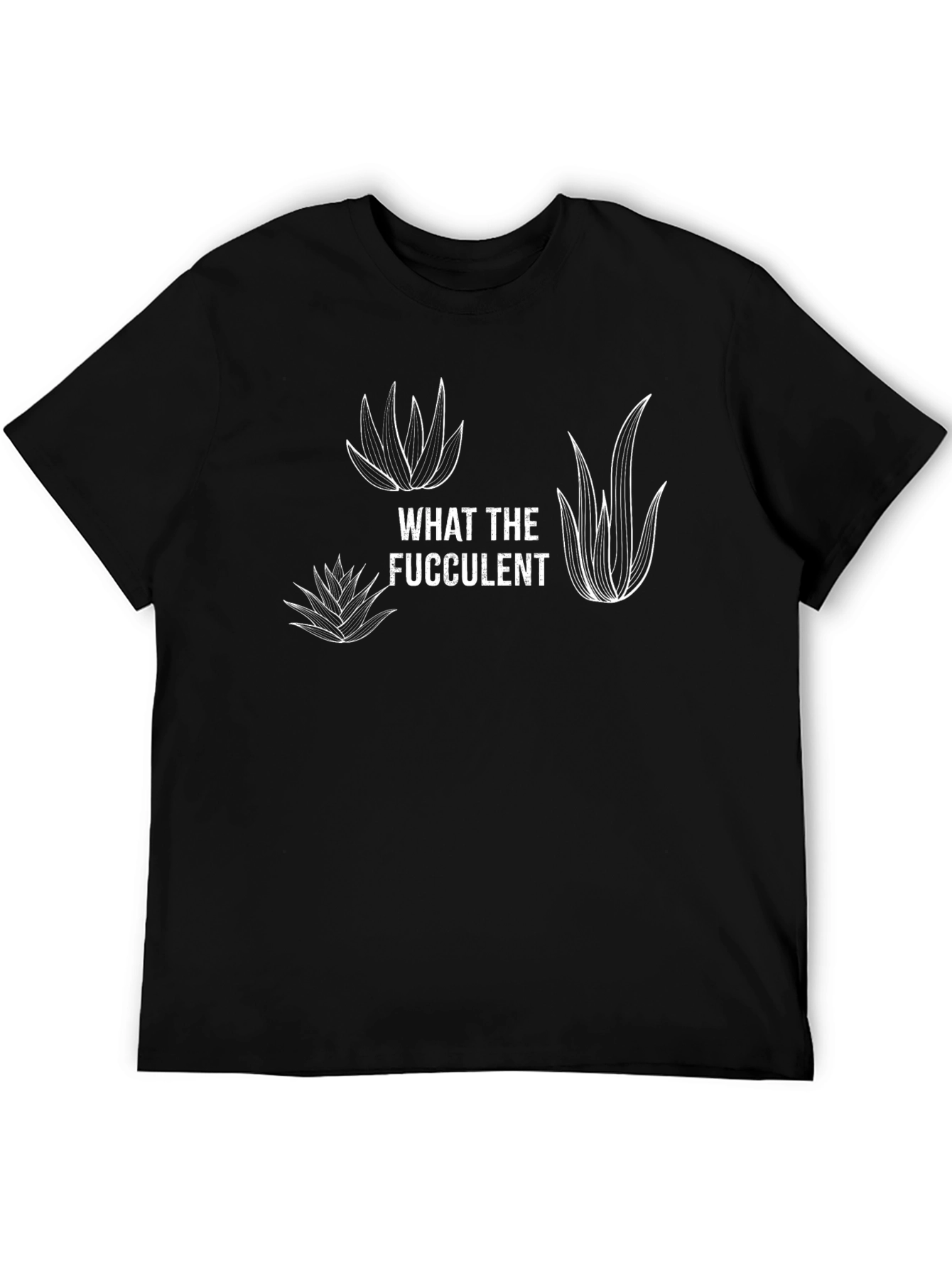 Black What The Fucculent Graphic T-Shirt - Black view 5