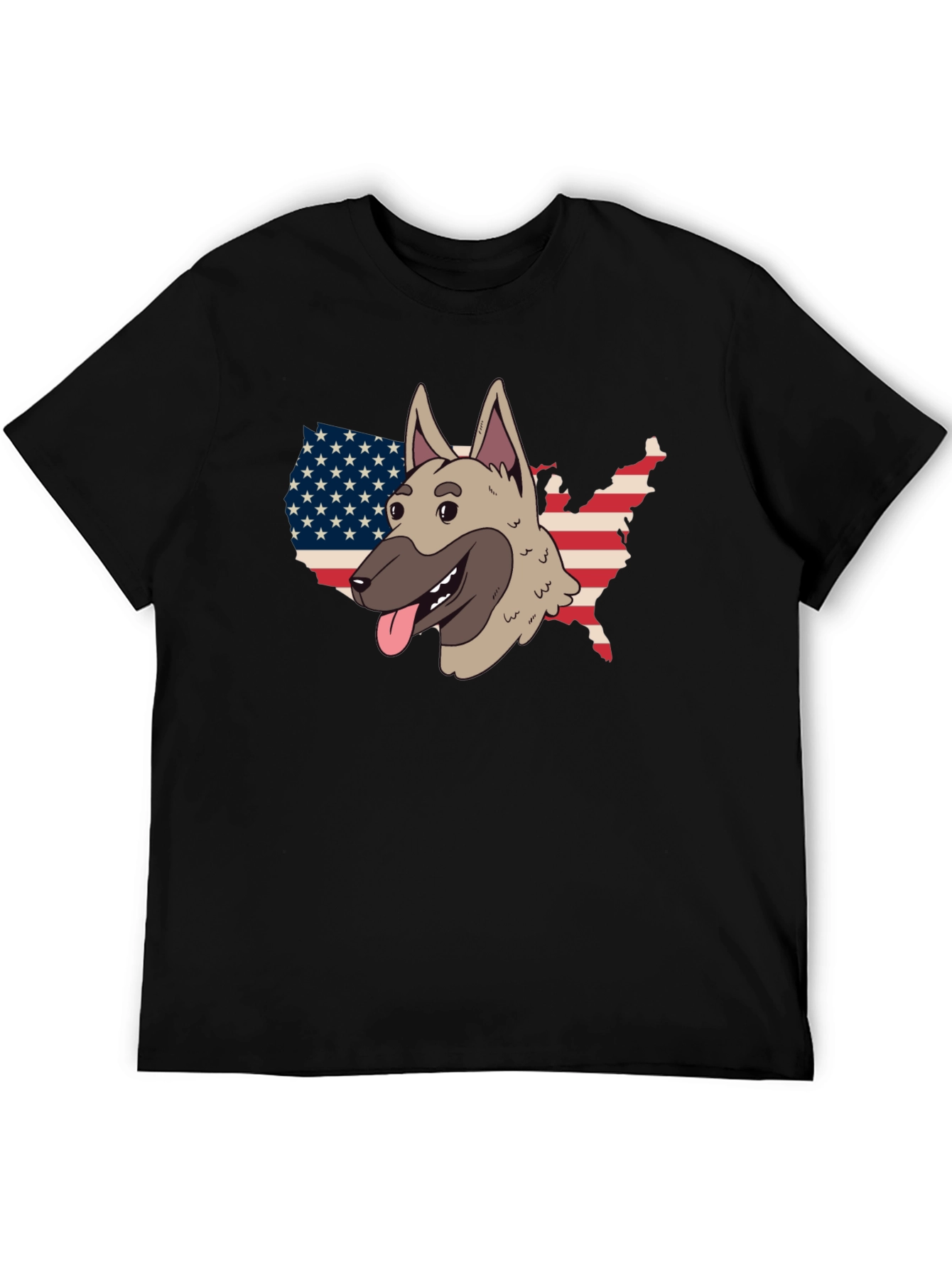 Black Dog USA Flag Patriotic Graphic Tee view 5