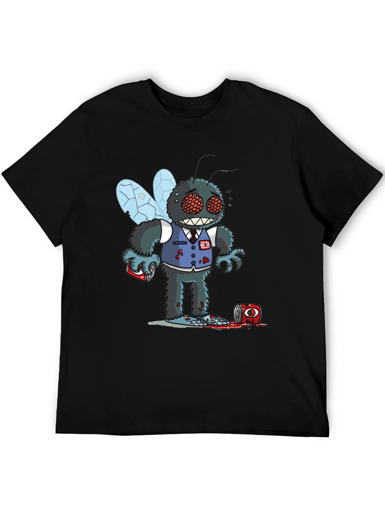 Black Creepy Fly T-Shirt view 5