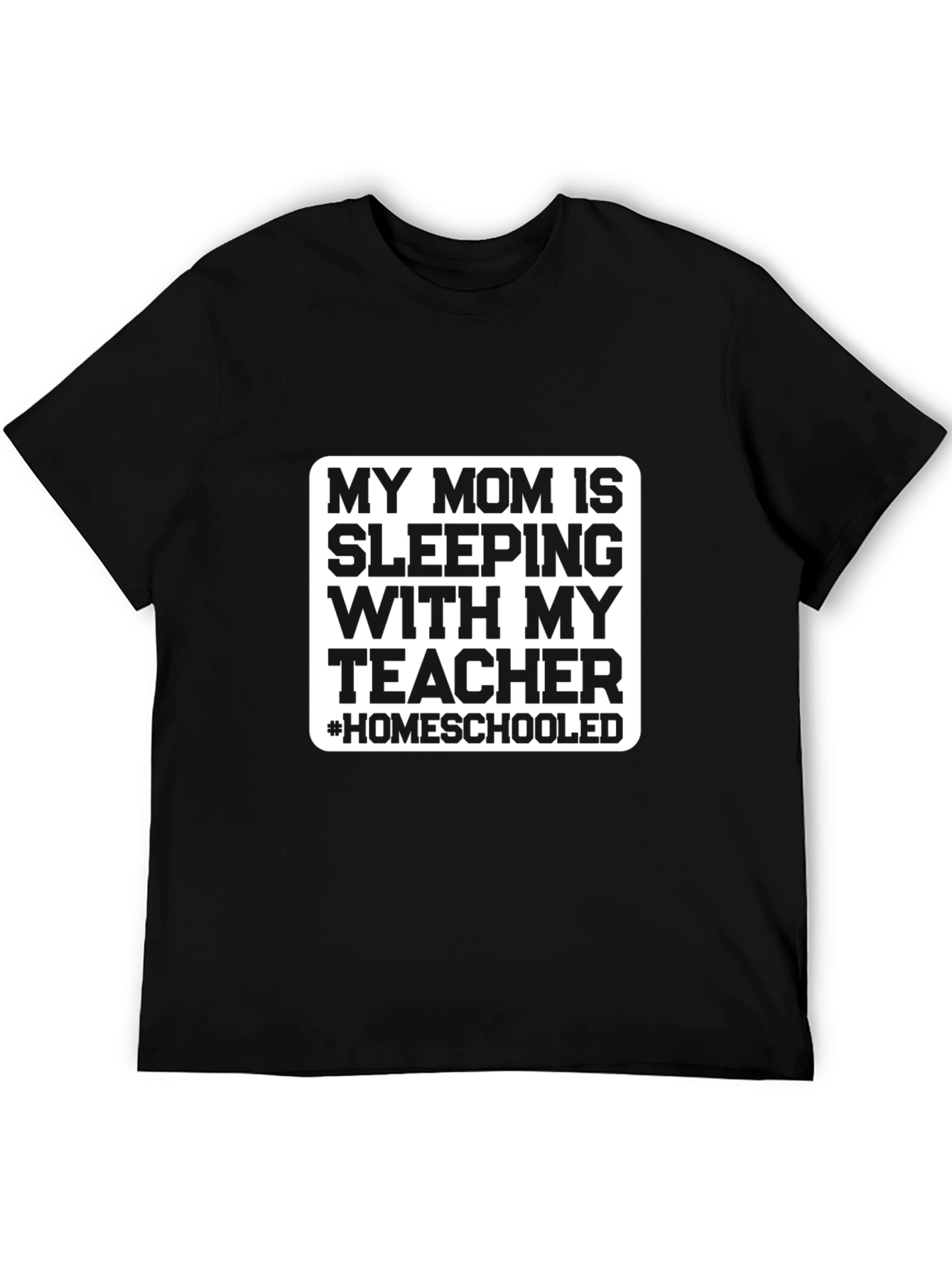 Black Funny Homeschool T-Shirt view 5
