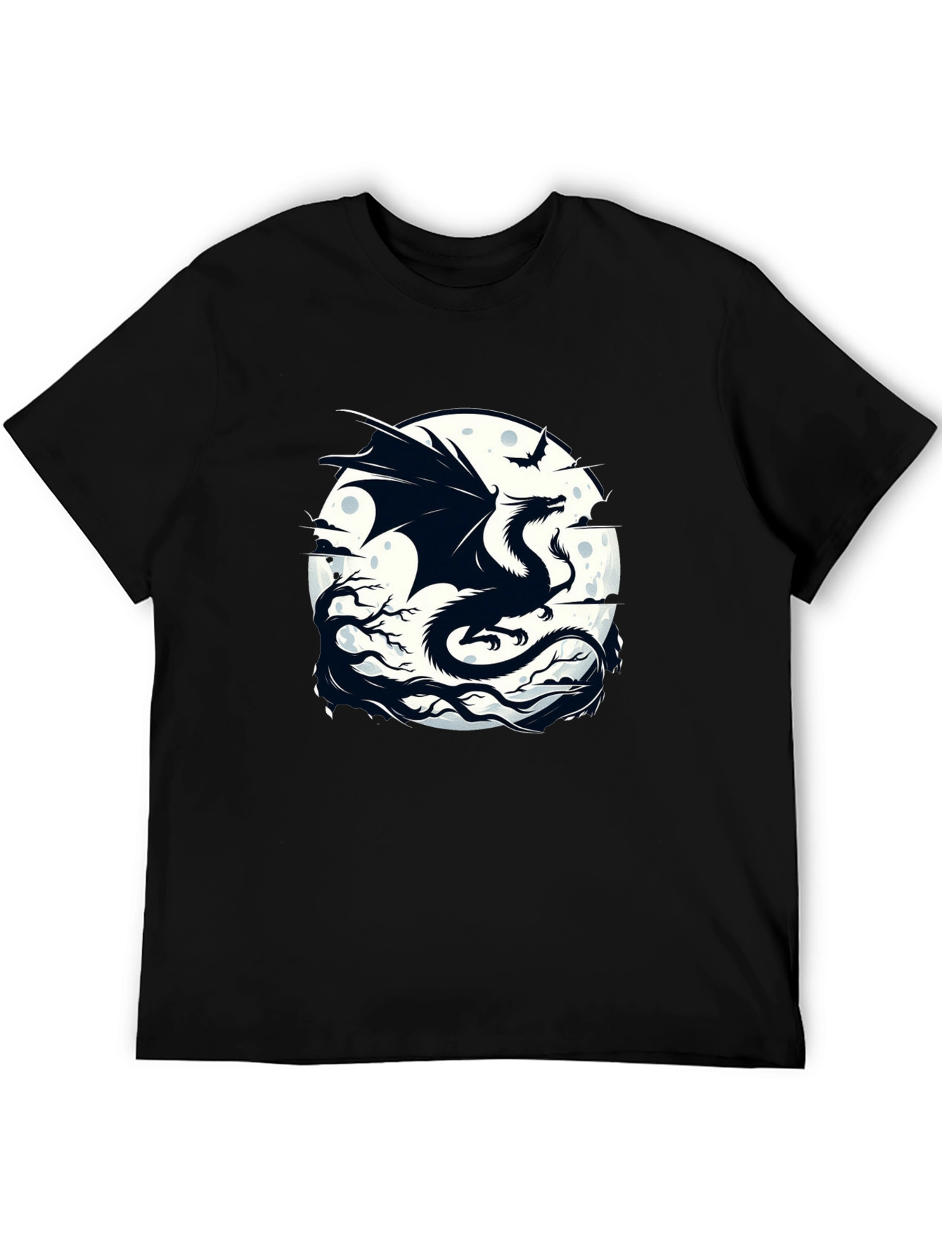 Black Dragon Moon Graphic Tee - Black view 5