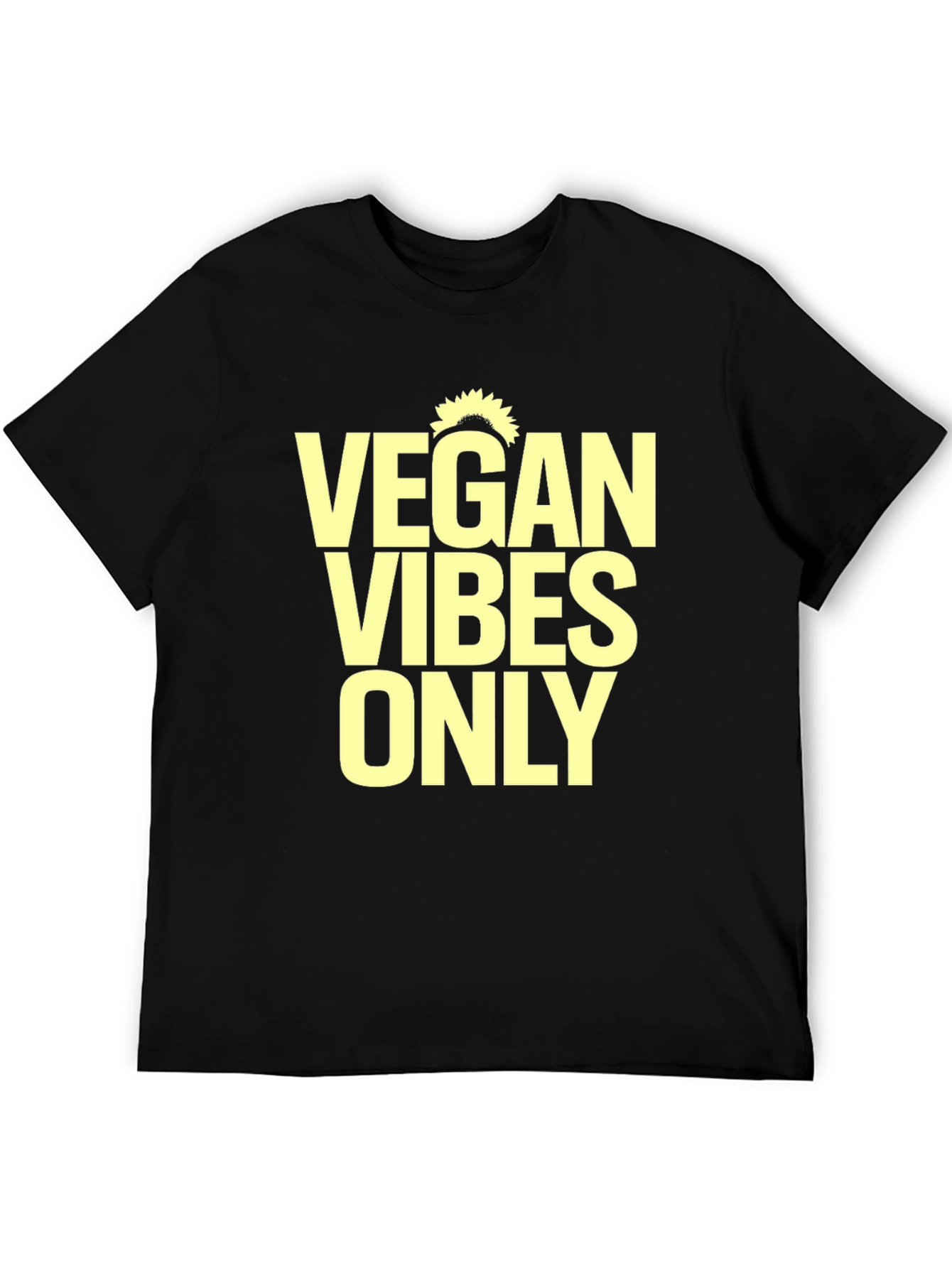 Black Vegan Vibes Only T-Shirt - Unisex Graphic Tee view 5
