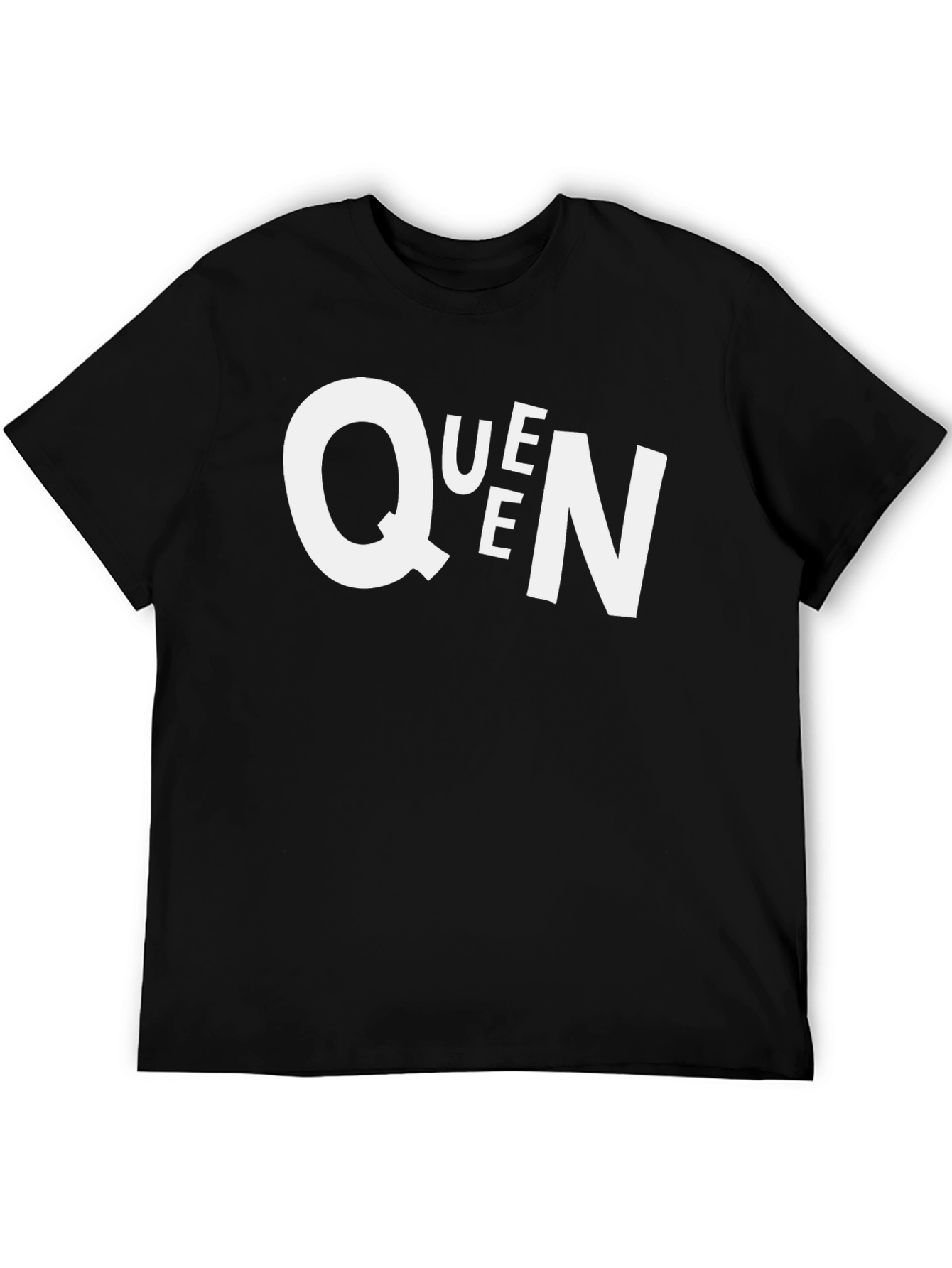 Black Queen Graphic Black T-Shirt - Men's Casual Tee view 5