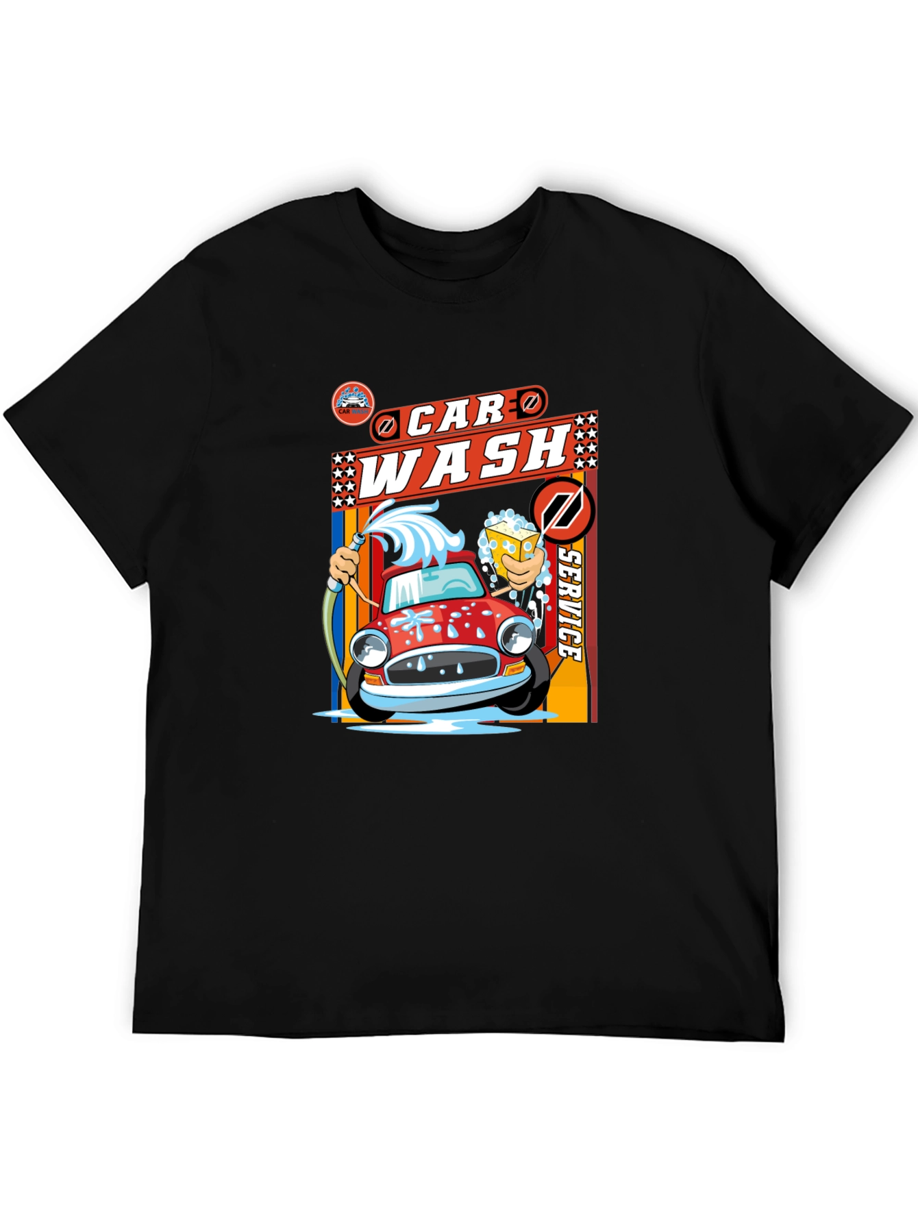 Black Car Wash Service Graphic Tee - Soft Cotton Blend view 5