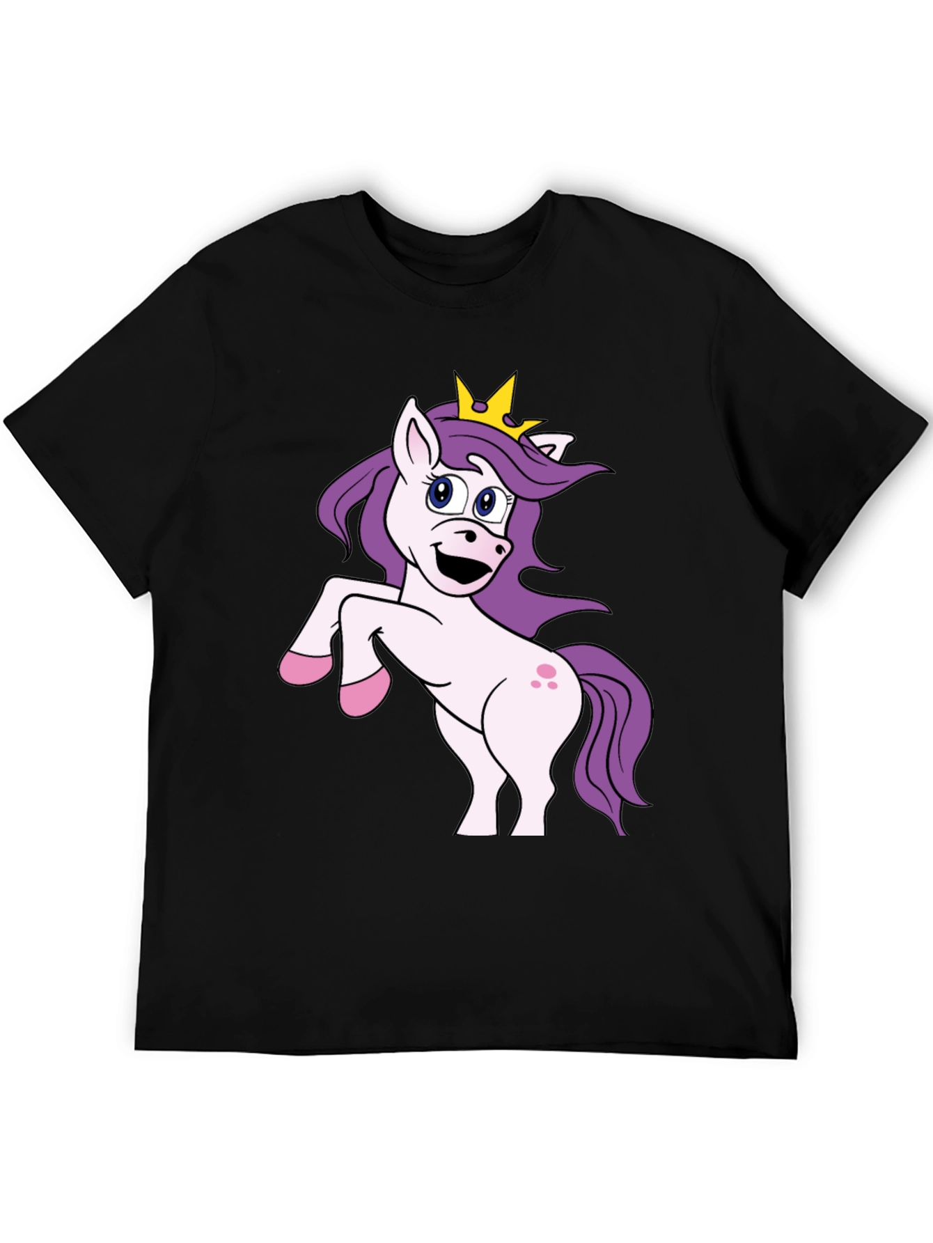 Black Unicorn Crown T-Shirt - Graphic Tee view 5