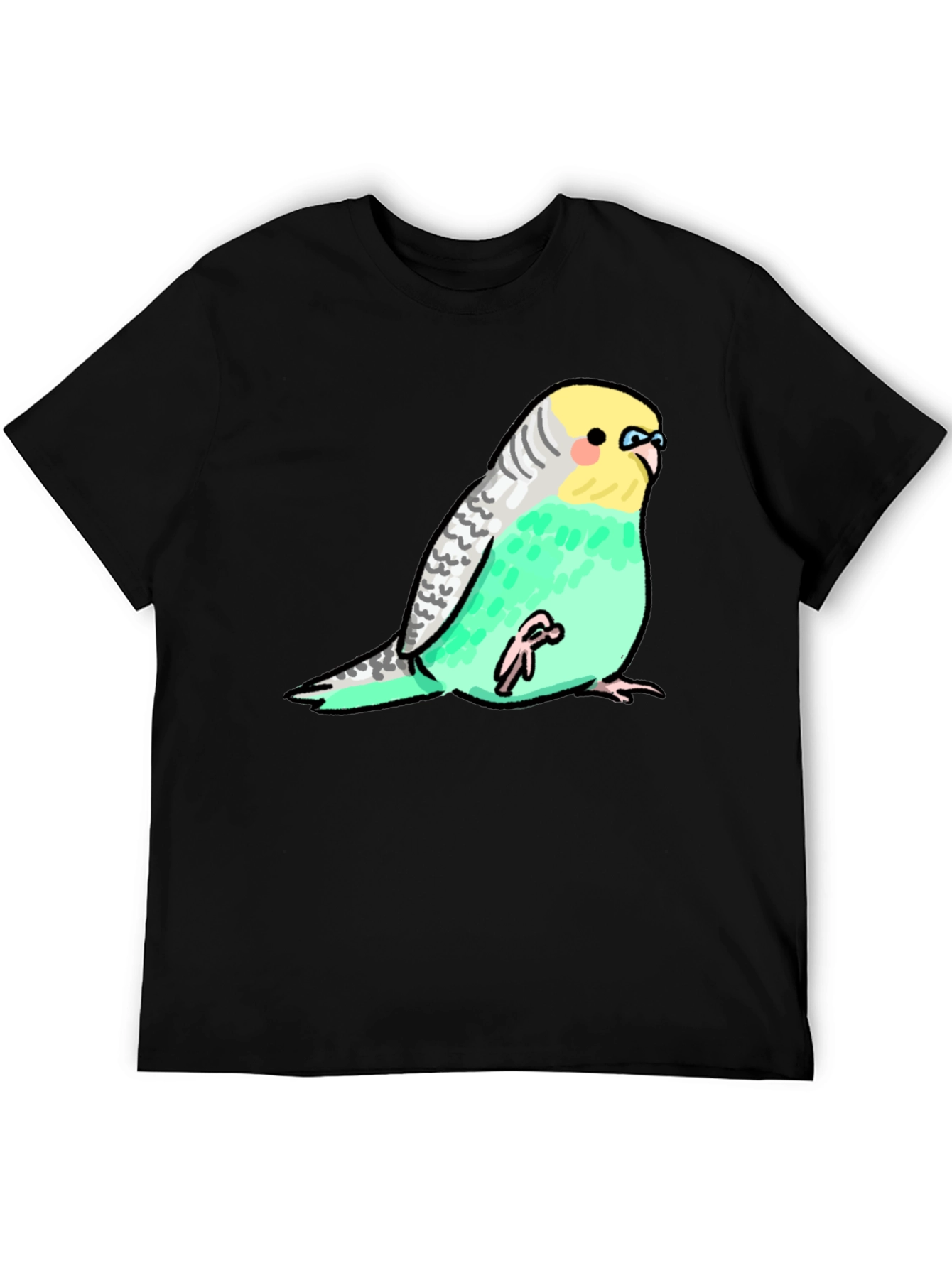 Black Budgie Bird Graphic Tee - Unique Unisex Design view 5