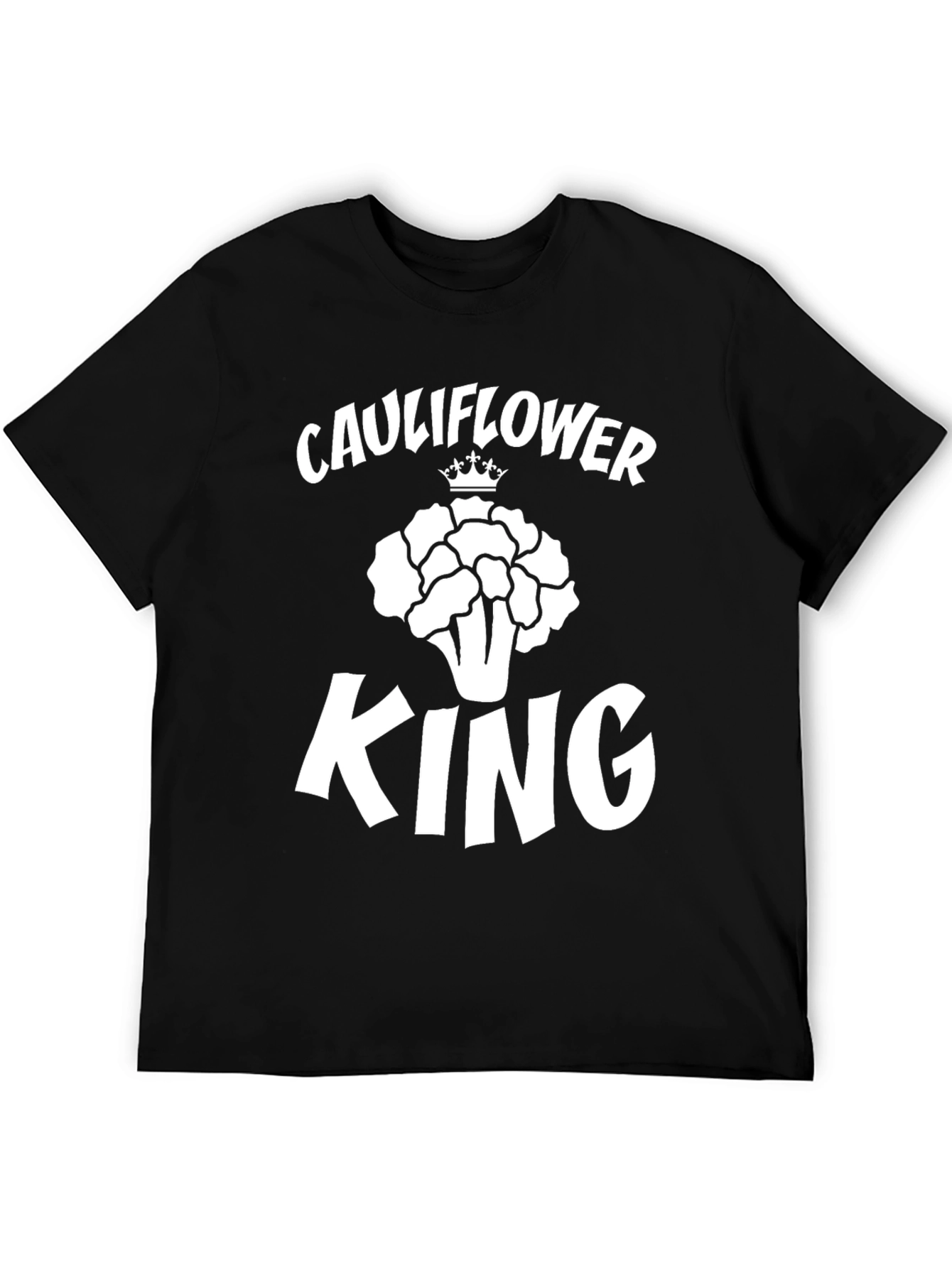 Cauliflower King Graphic T-Shirt - Funny Vegetable Tee - 5
