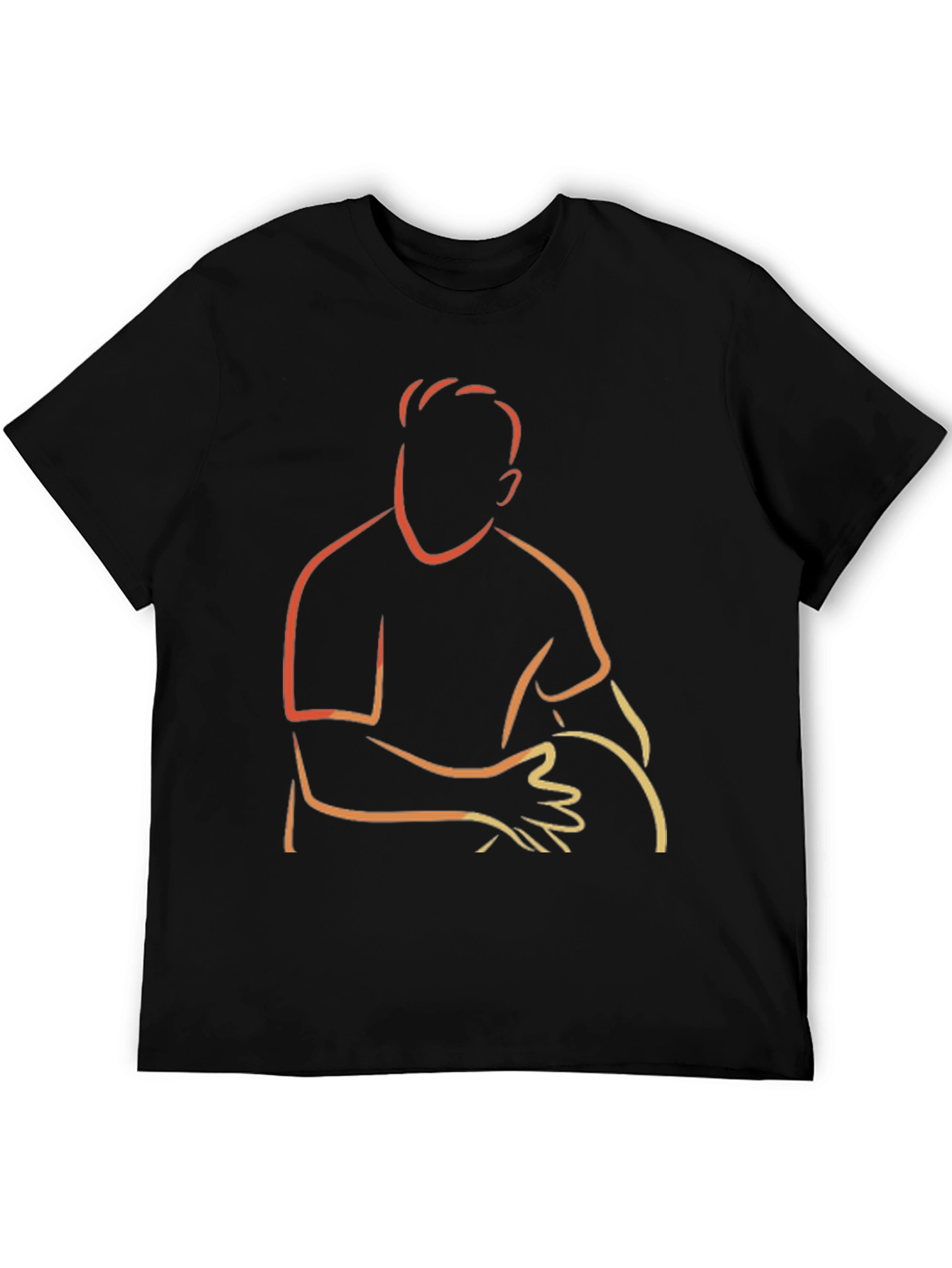 Black Minimalist Drummer Graphic Tee - Modern Line Art view 5