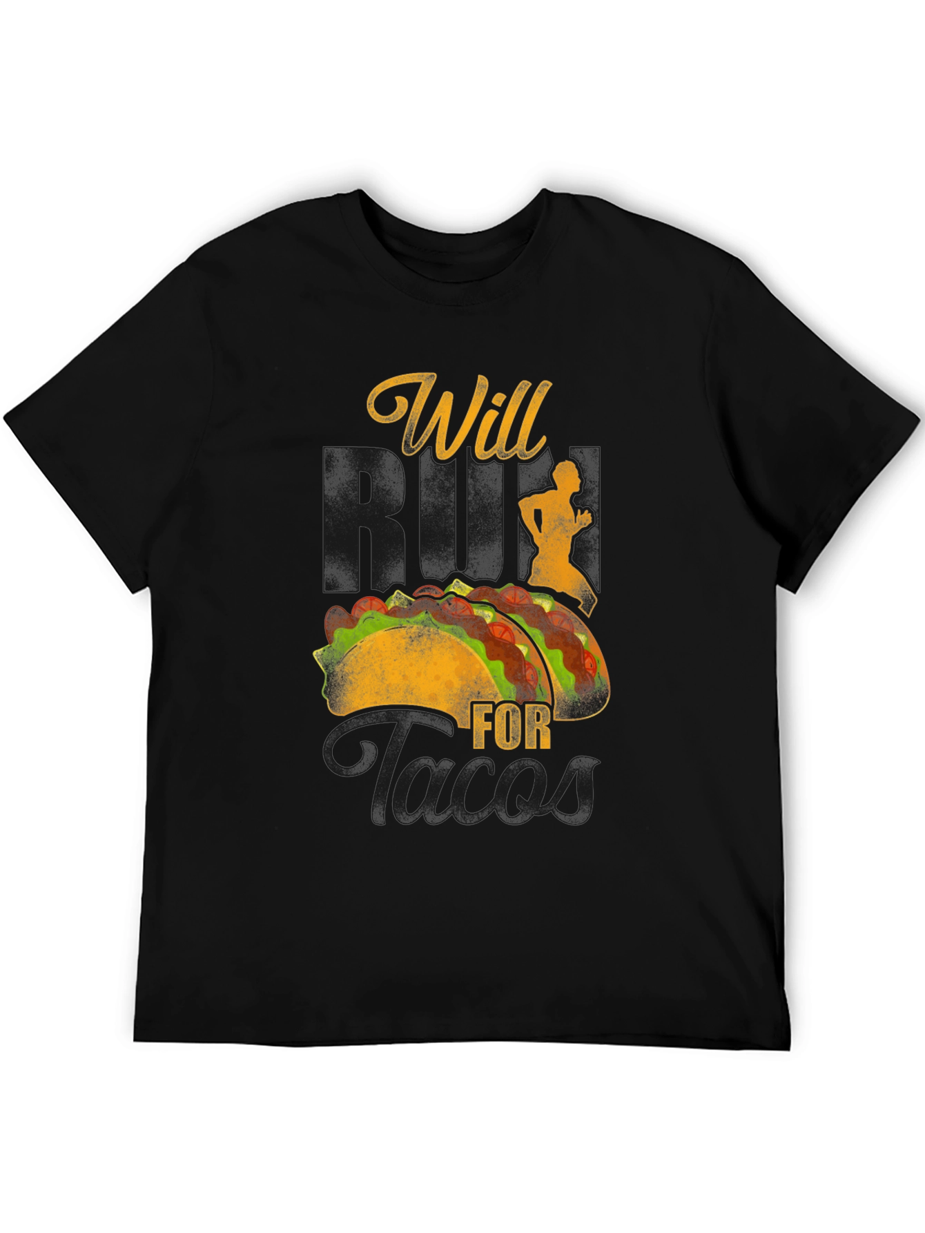 Black Will Run For Tacos Graphic Tee view 5