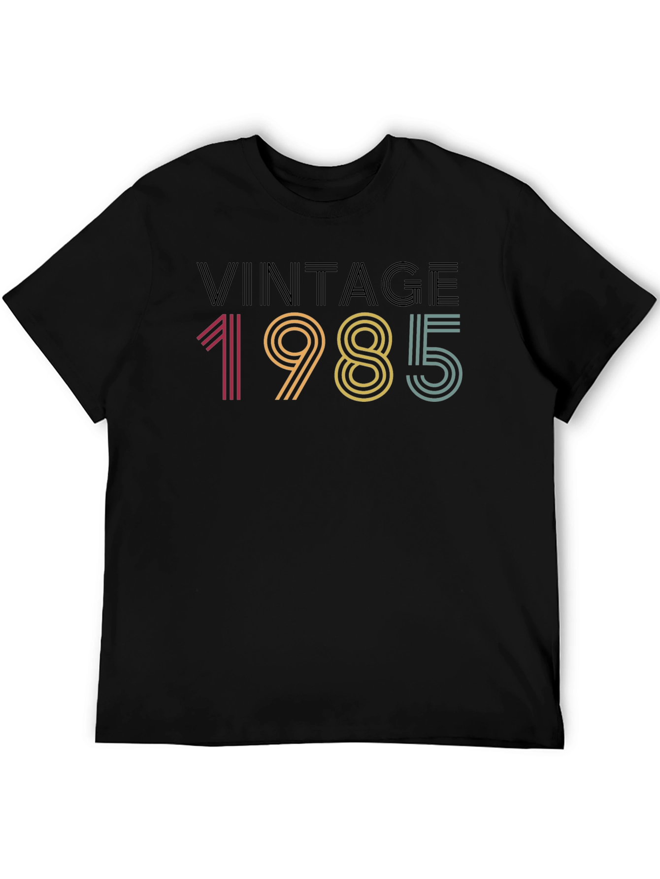 Black Vintage 1985 Graphic Tee - Retro Style view 5