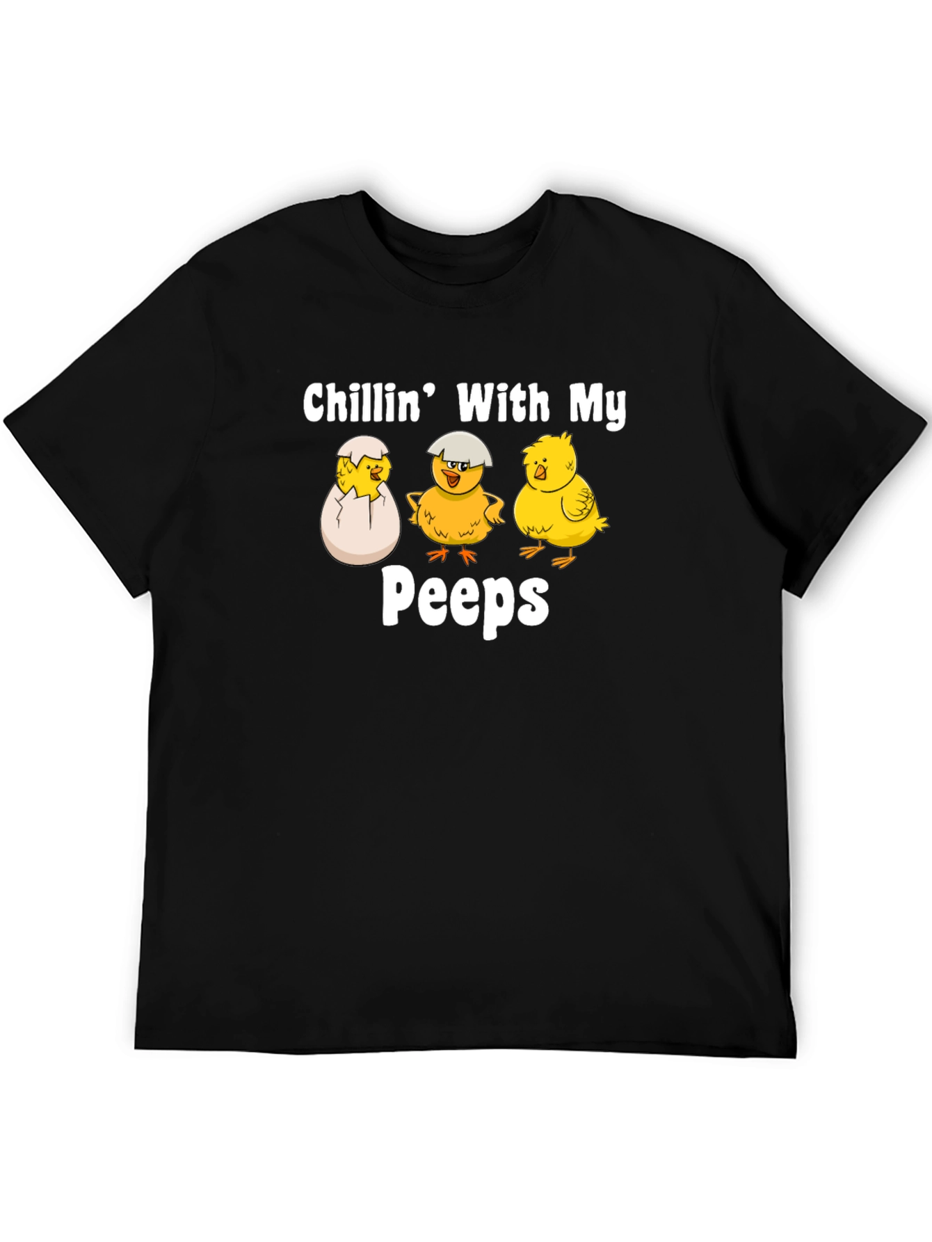 Black Chillin' With My Peeps Graphic Tee view 5