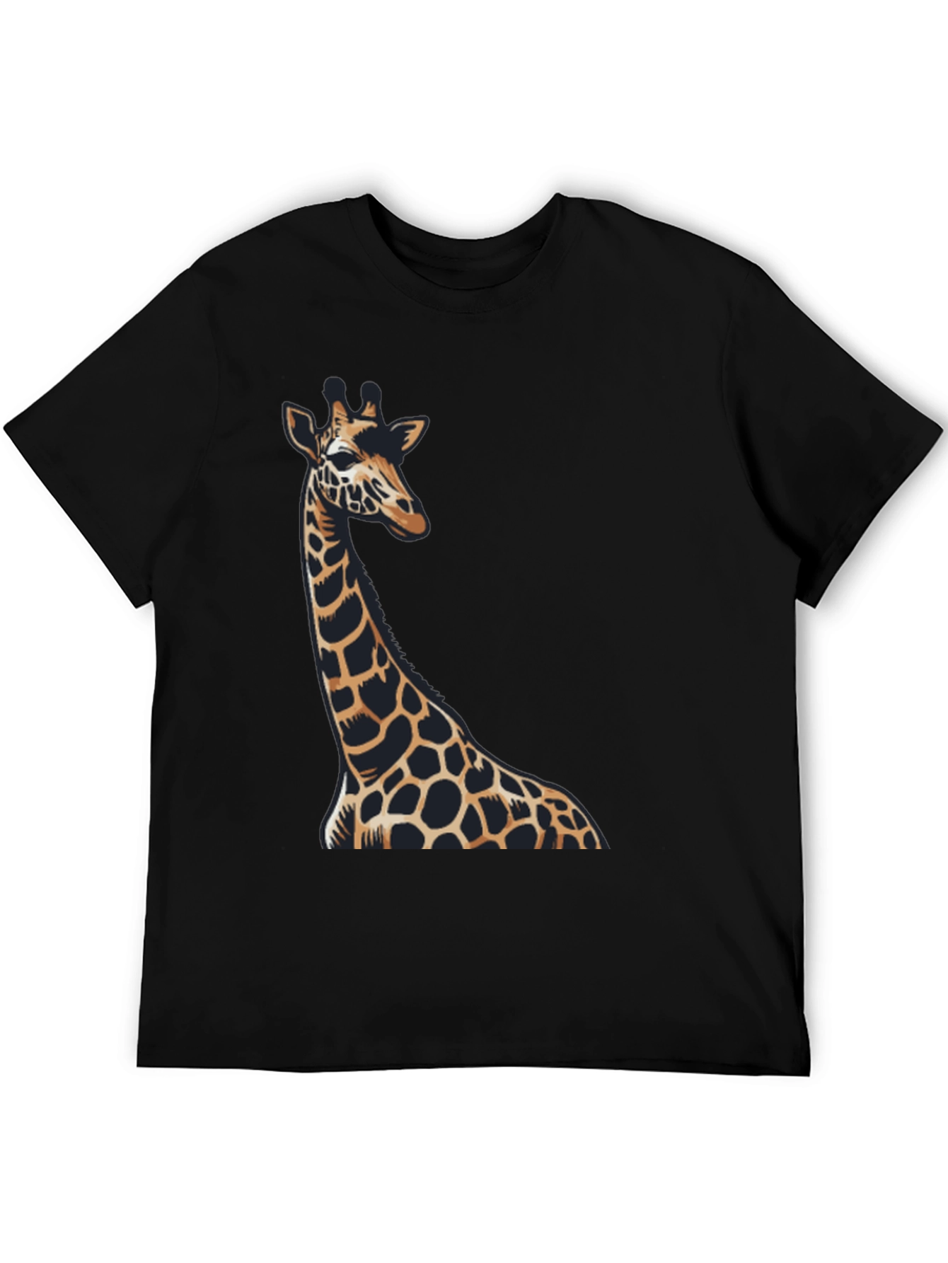 Black Giraffe Graphic Black T-Shirt view 5
