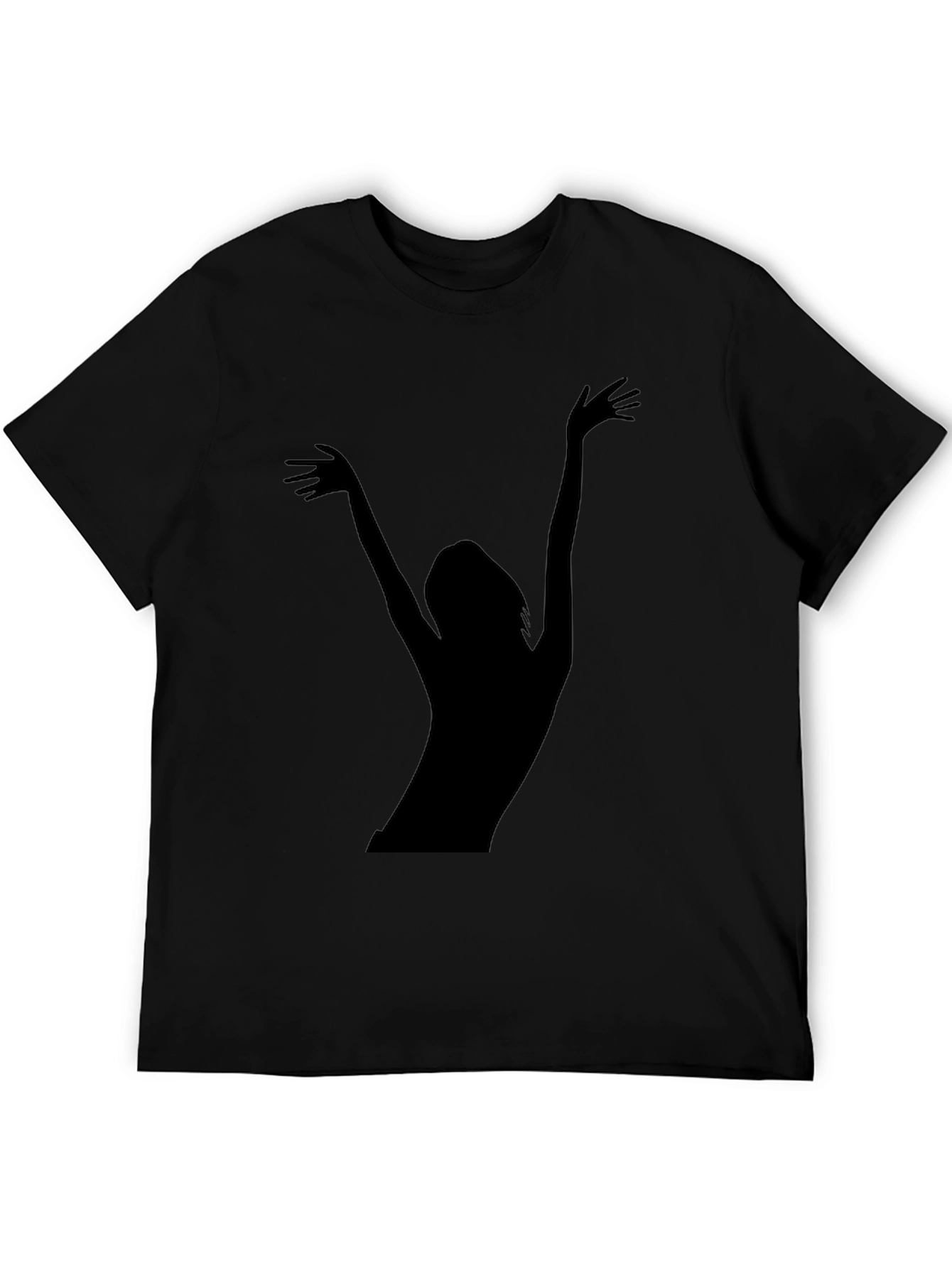 Black Silhouette Graphic Tee - Black Unisex T-Shirt view 5