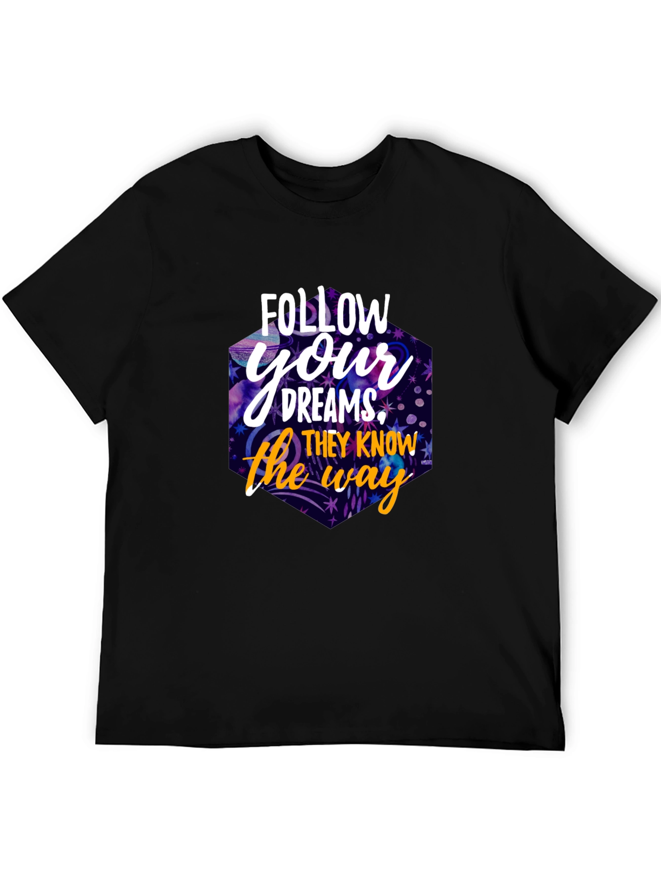 Black Follow Your Dreams Graphic T-Shirt view 5