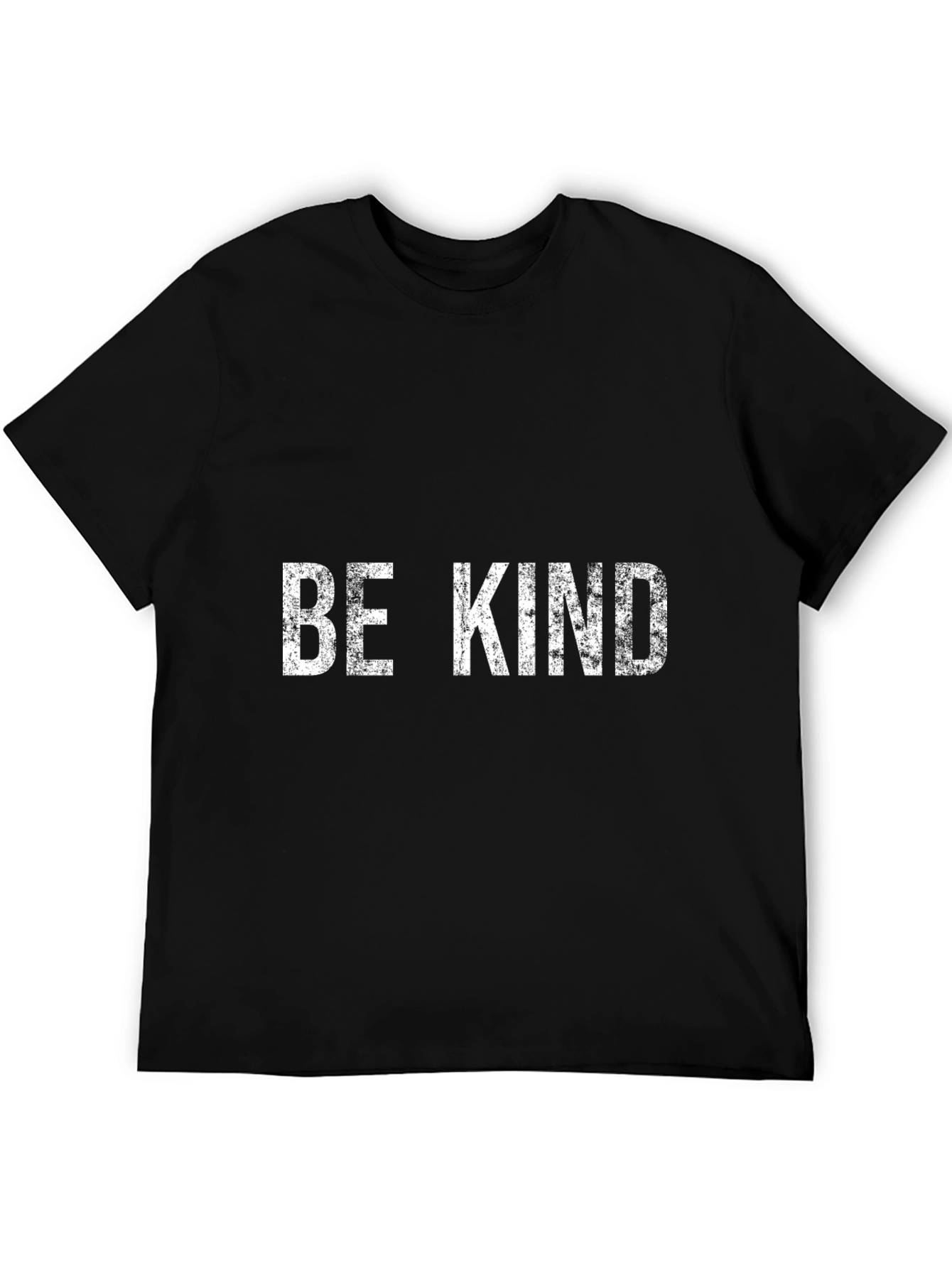 Black Be Kind Graphic Tee - Black Cotton Blend Shirt view 5