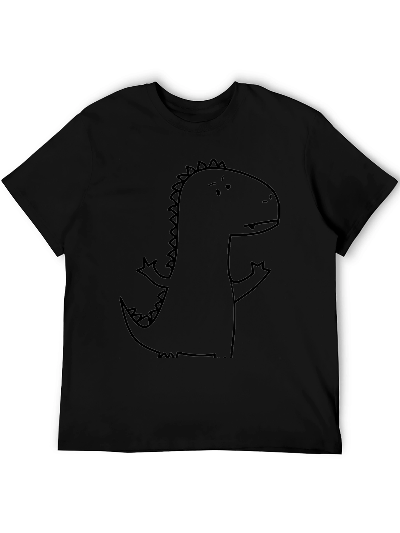 Black Dinosaur Graphic Black T-Shirt view 5