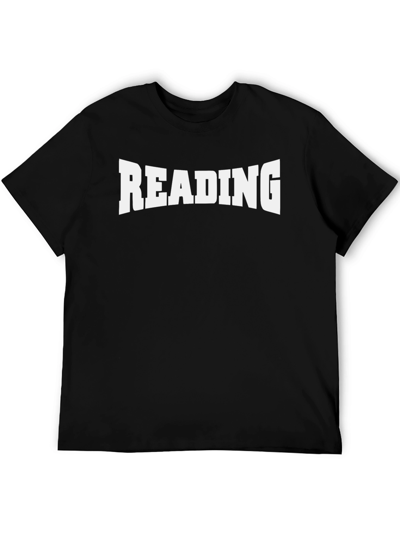 Black READING Graphic Tee - Black Cotton T-Shirt view 5