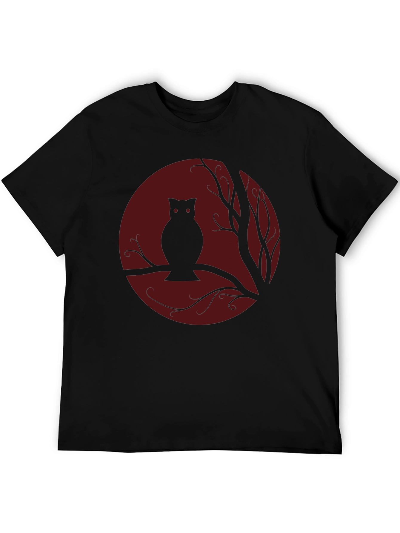 Black Owl Moon Silhouette T-Shirt view 5