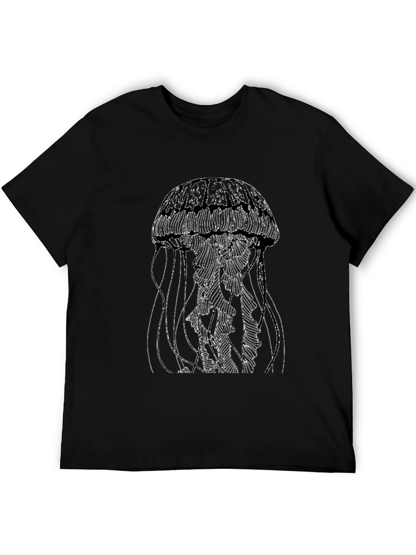 Black Jellyfish Graphic Tee - Black view 5