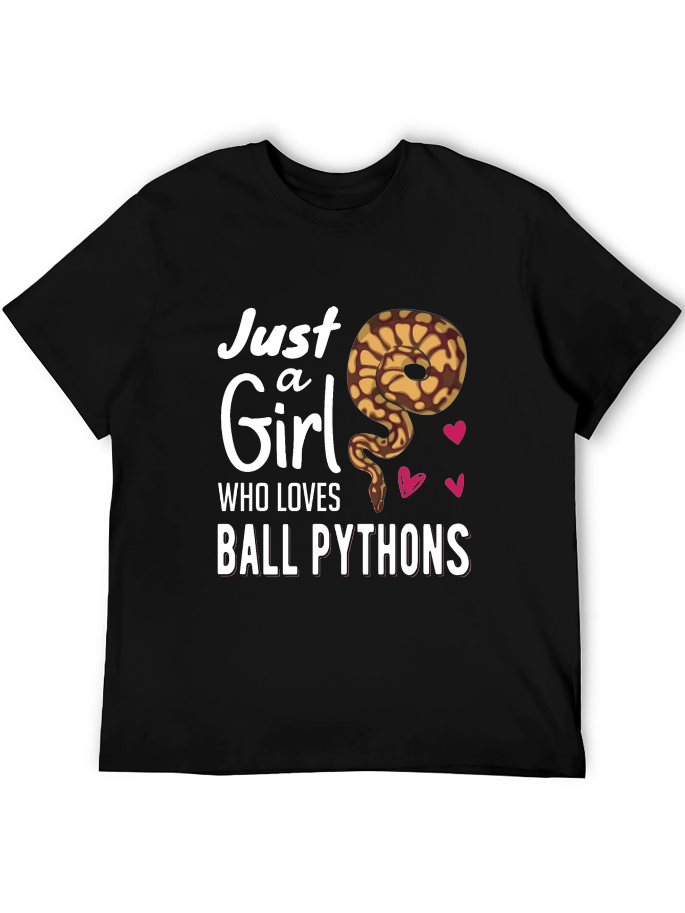 Ball Python Lover T-Shirt - Just a Girl Who Loves Pythons Tee - 5