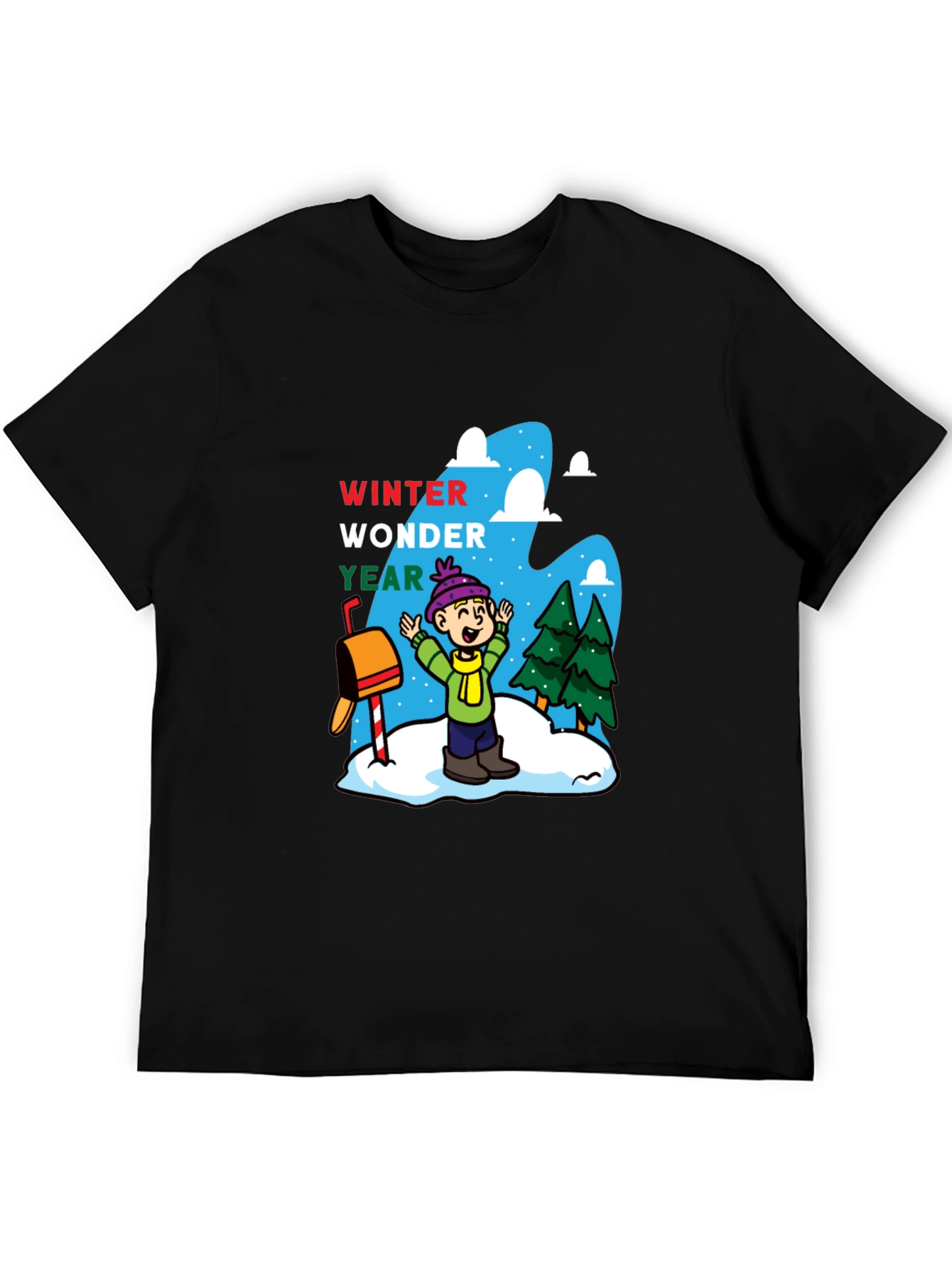 Black Winter Wonder Year T-Shirt view 5