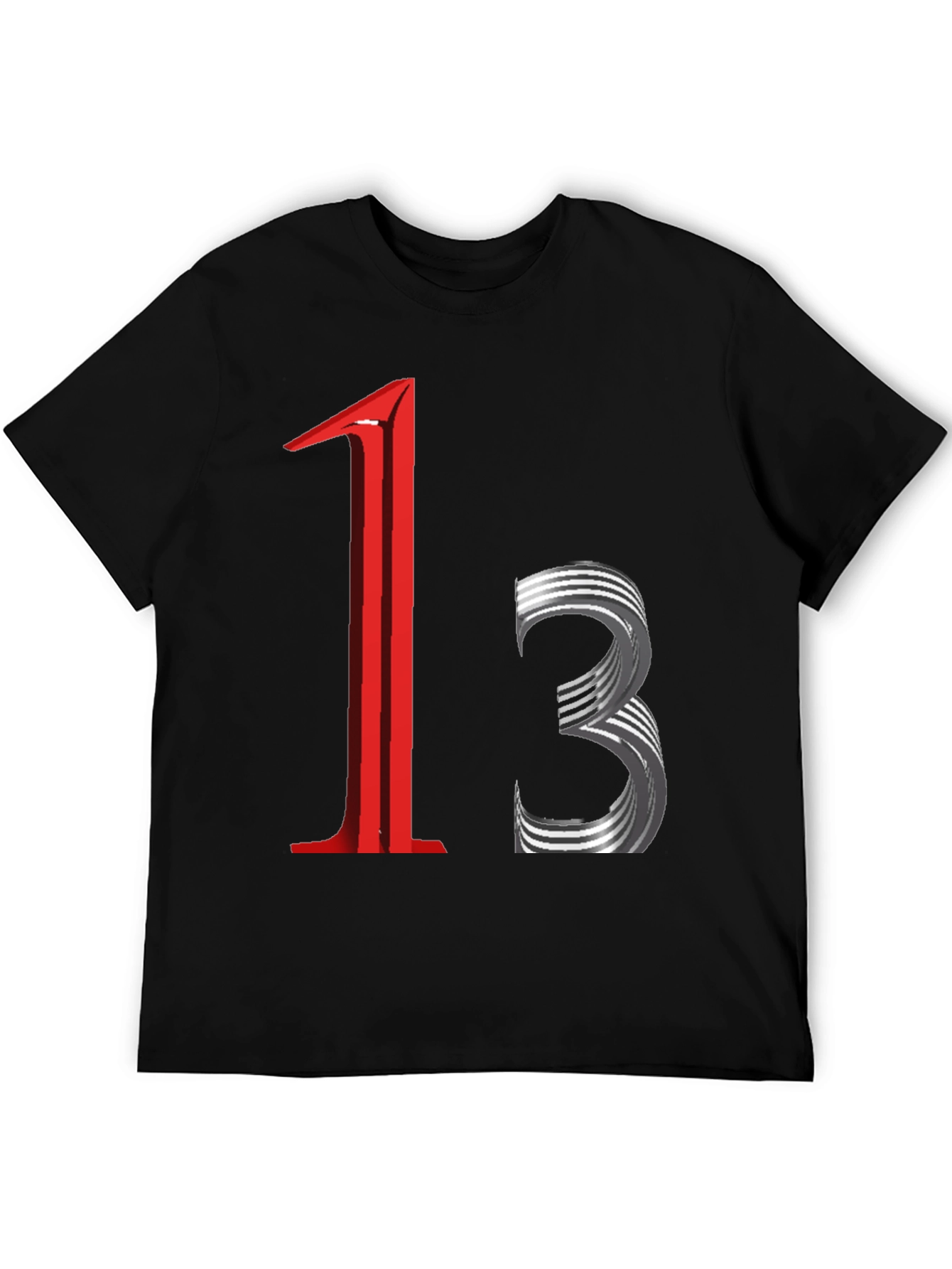 Black Edgy Graphic Tee - 13 Design view 5