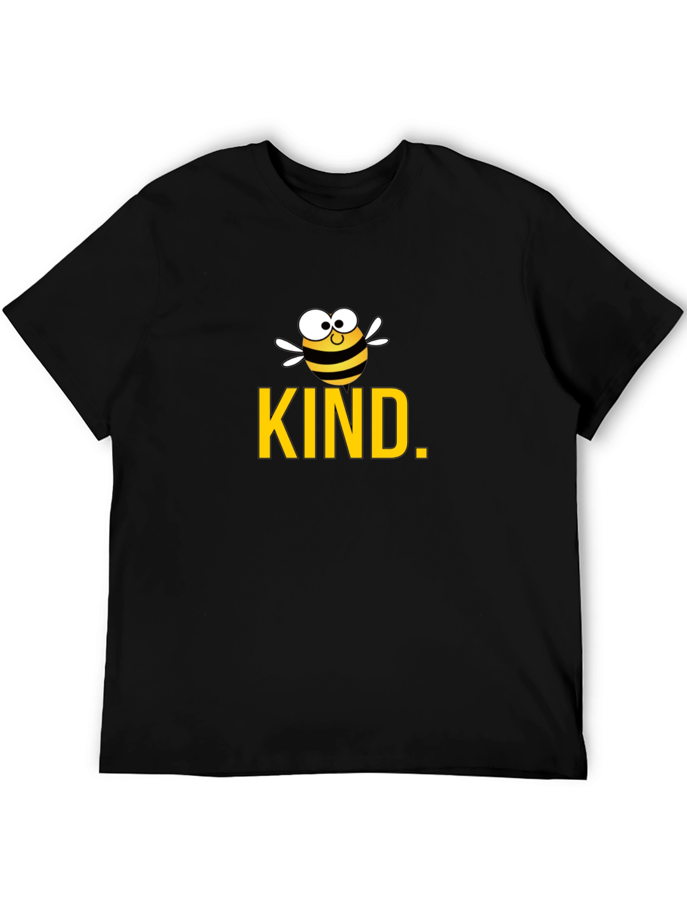 Black Be Kind Bee Graphic Tee - Black Cotton T-Shirt view 5