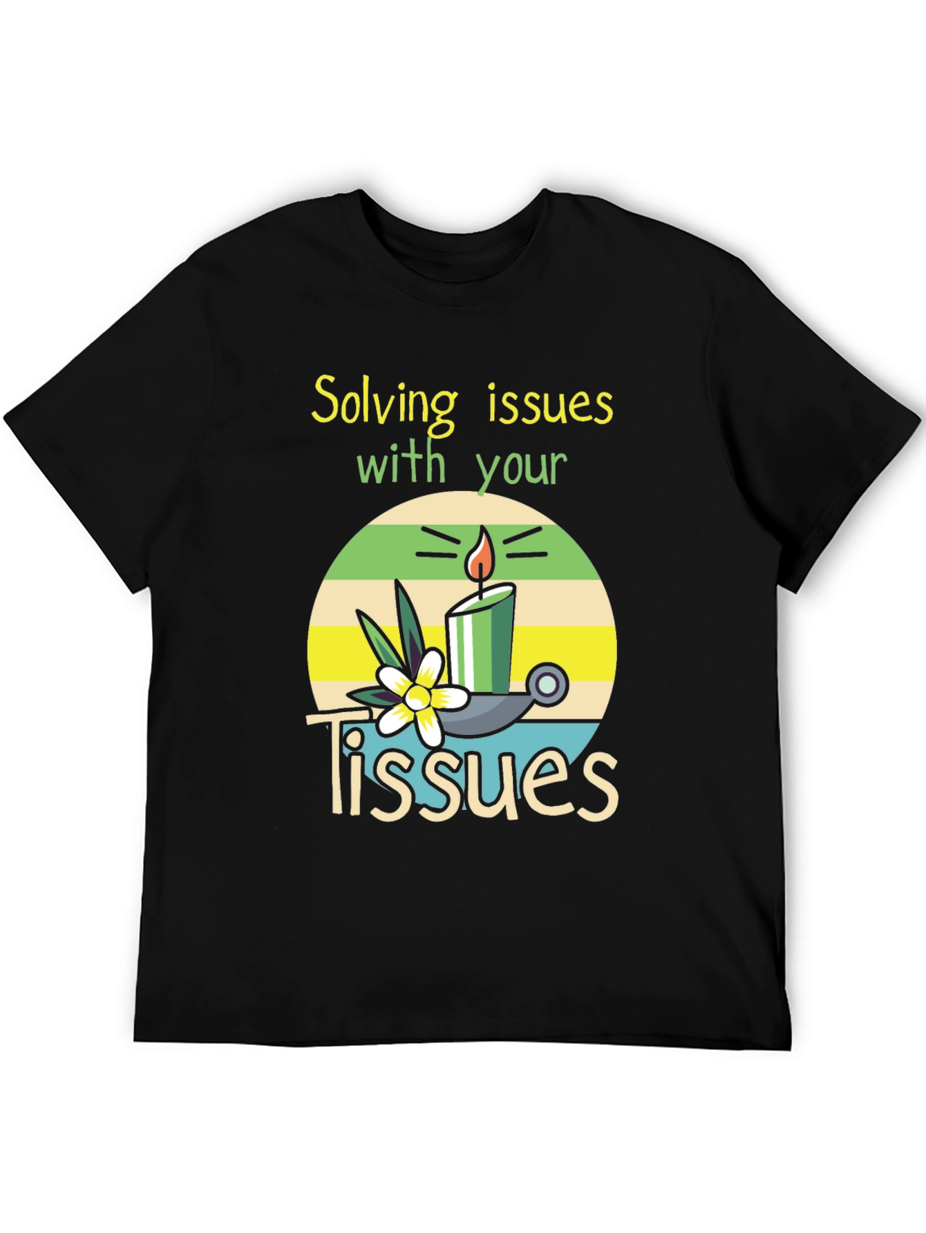 Black Solving Issues with Tissues T-Shirt view 5