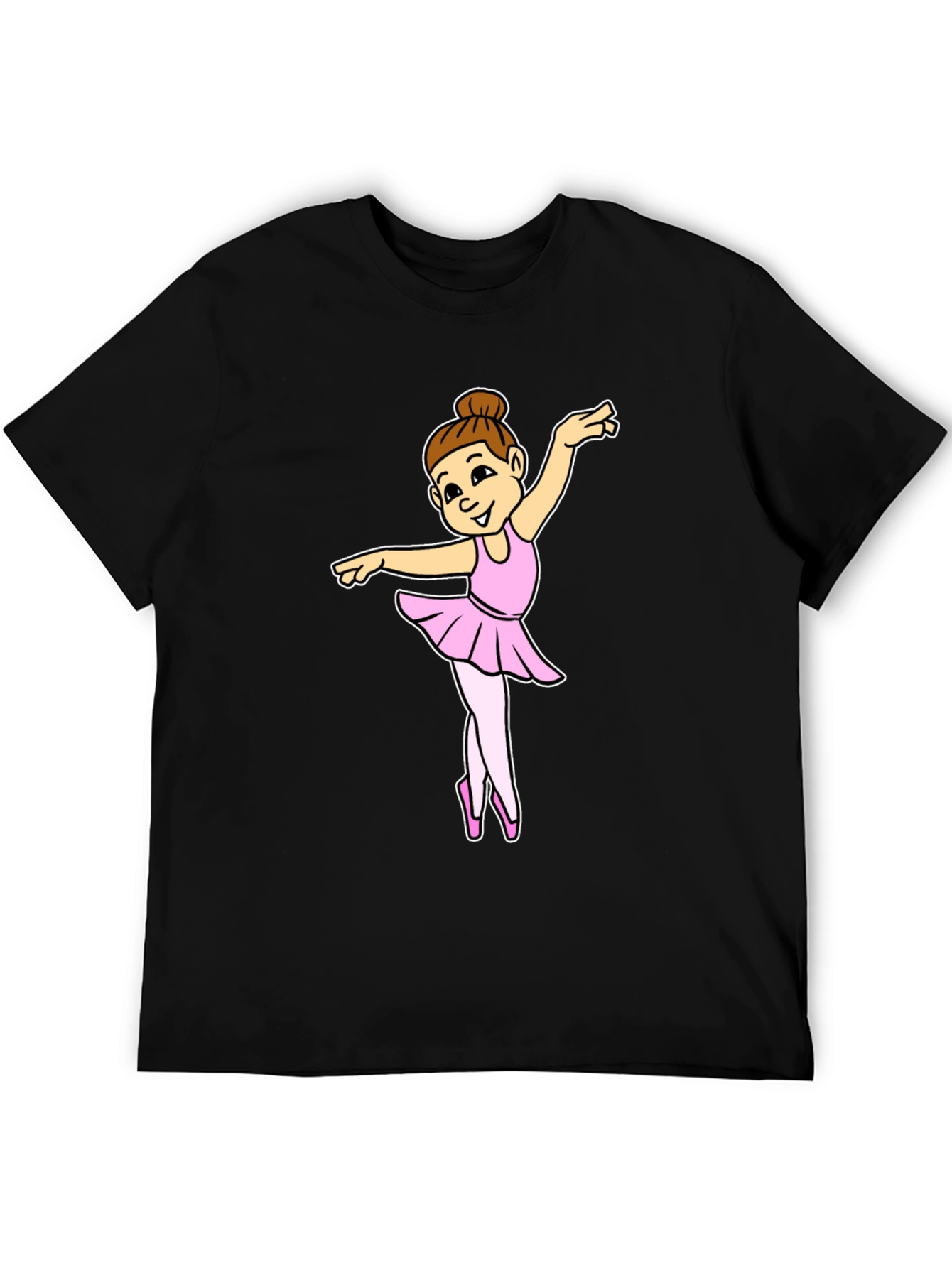Black Ballerina Girl Black T-Shirt view 5