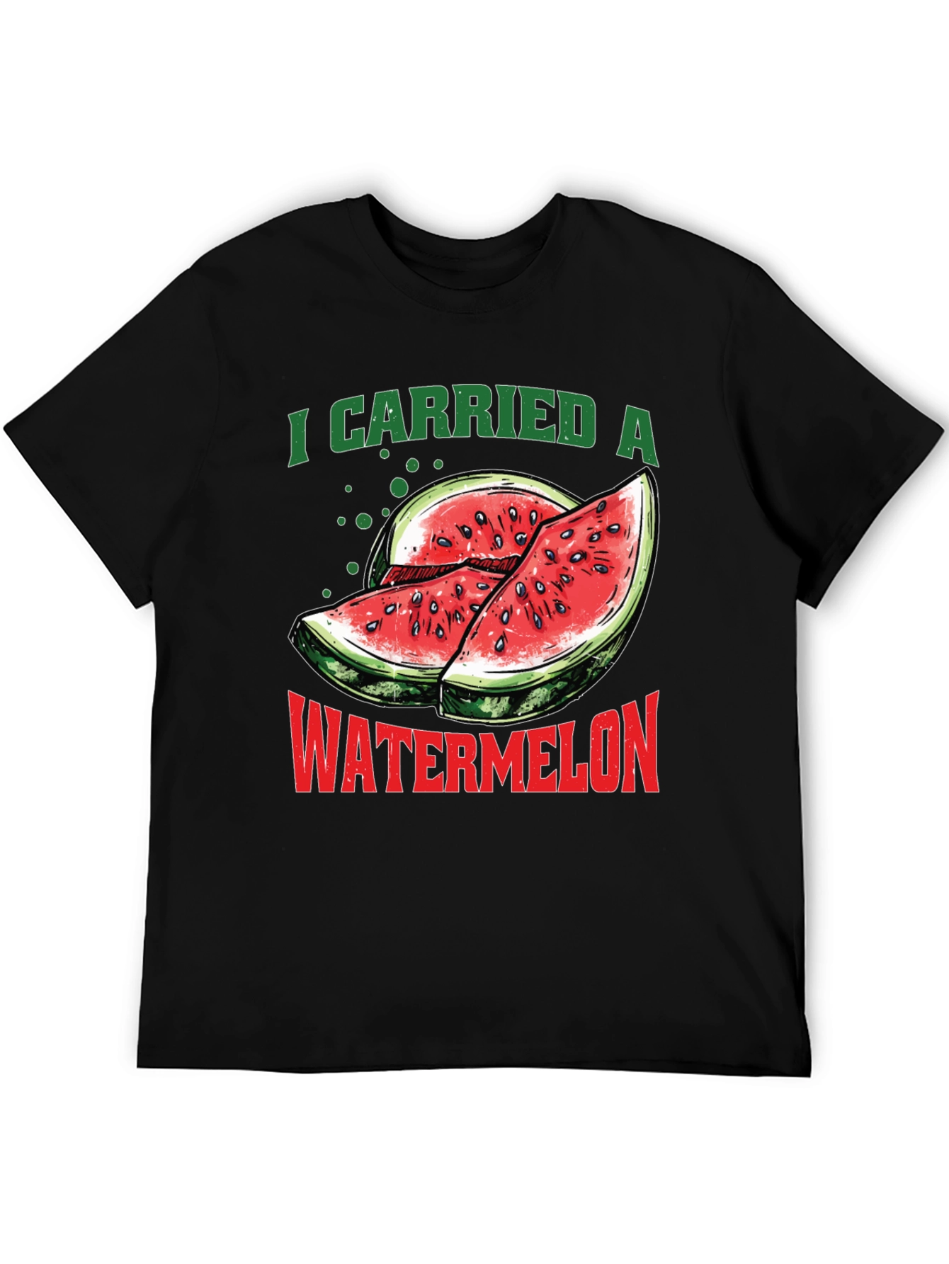 Black I Carried A Watermelon Graphic T-Shirt view 5