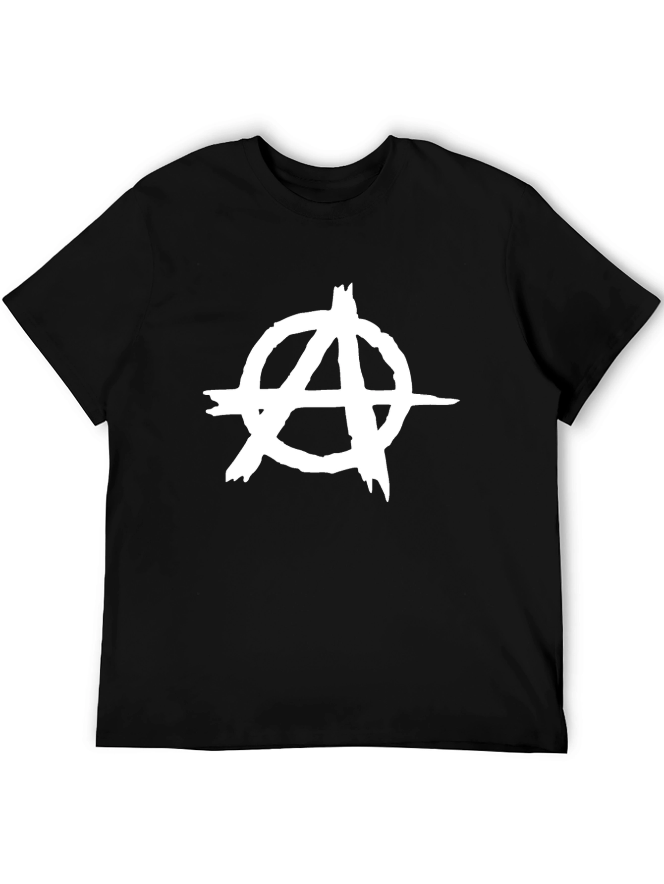 Black Anarchy Symbol T-Shirt - Bold Graphic Tee view 5