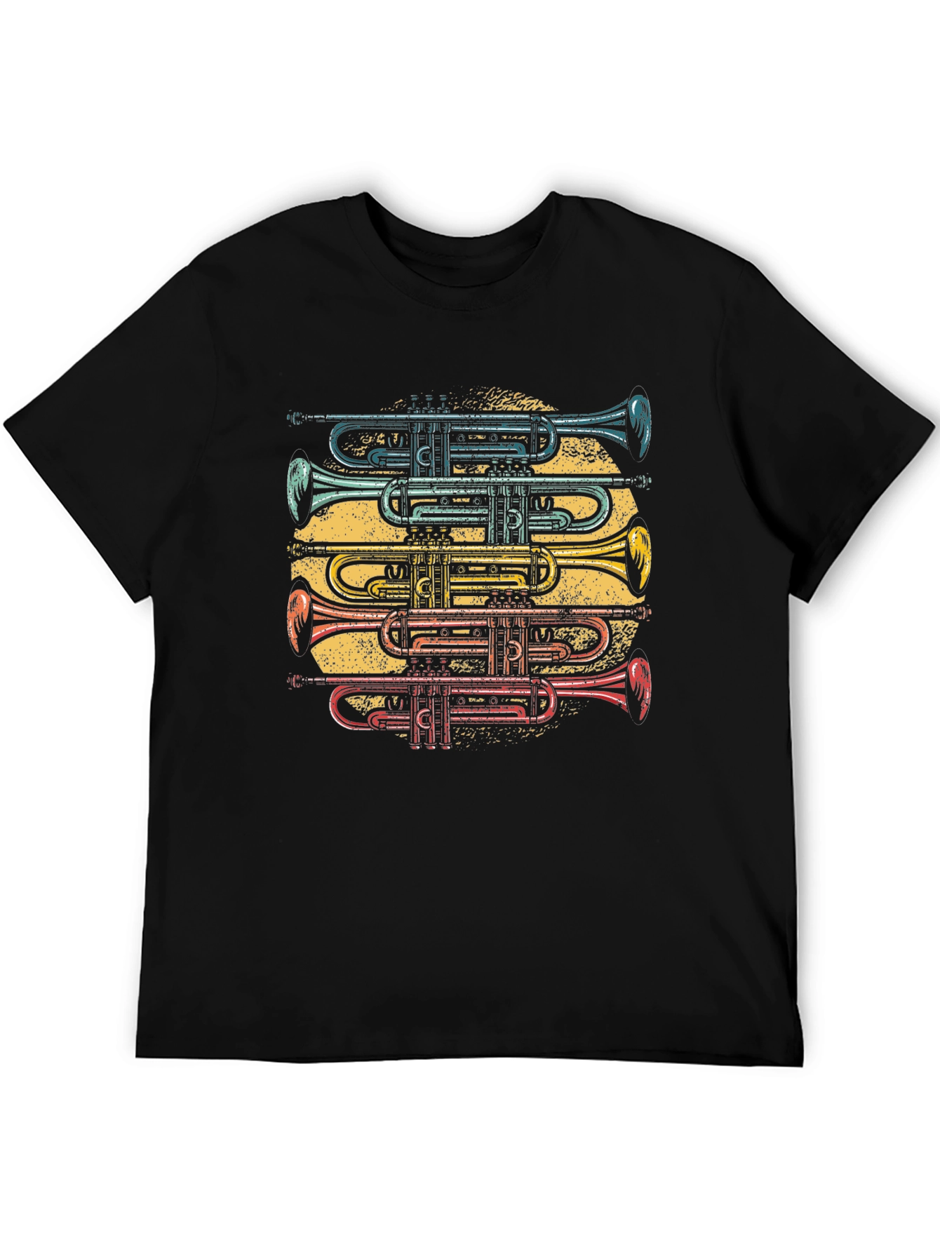 Black Trumpet Stack Graphic T-Shirt view 5