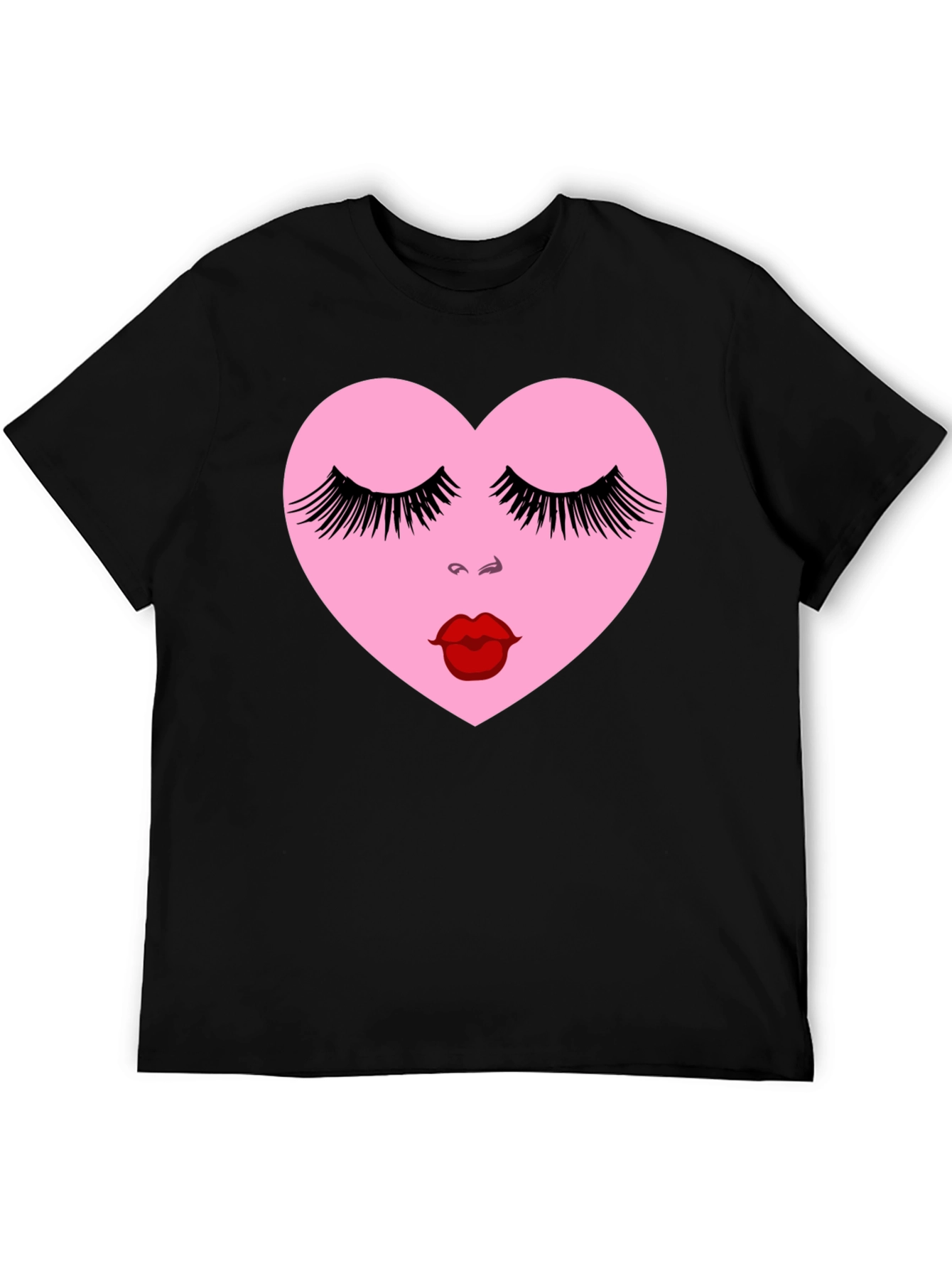 Black Heart Face Graphic Tee view 5