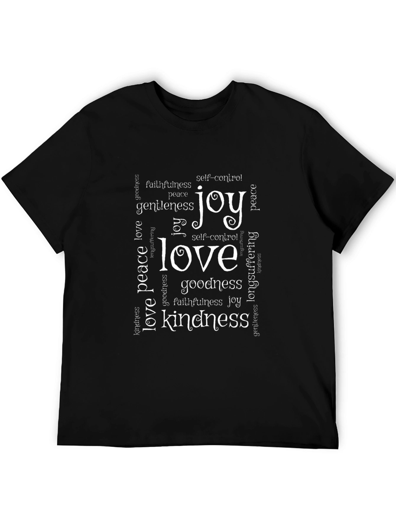 Black Joy Love Kindness Graphic T-Shirt view 5