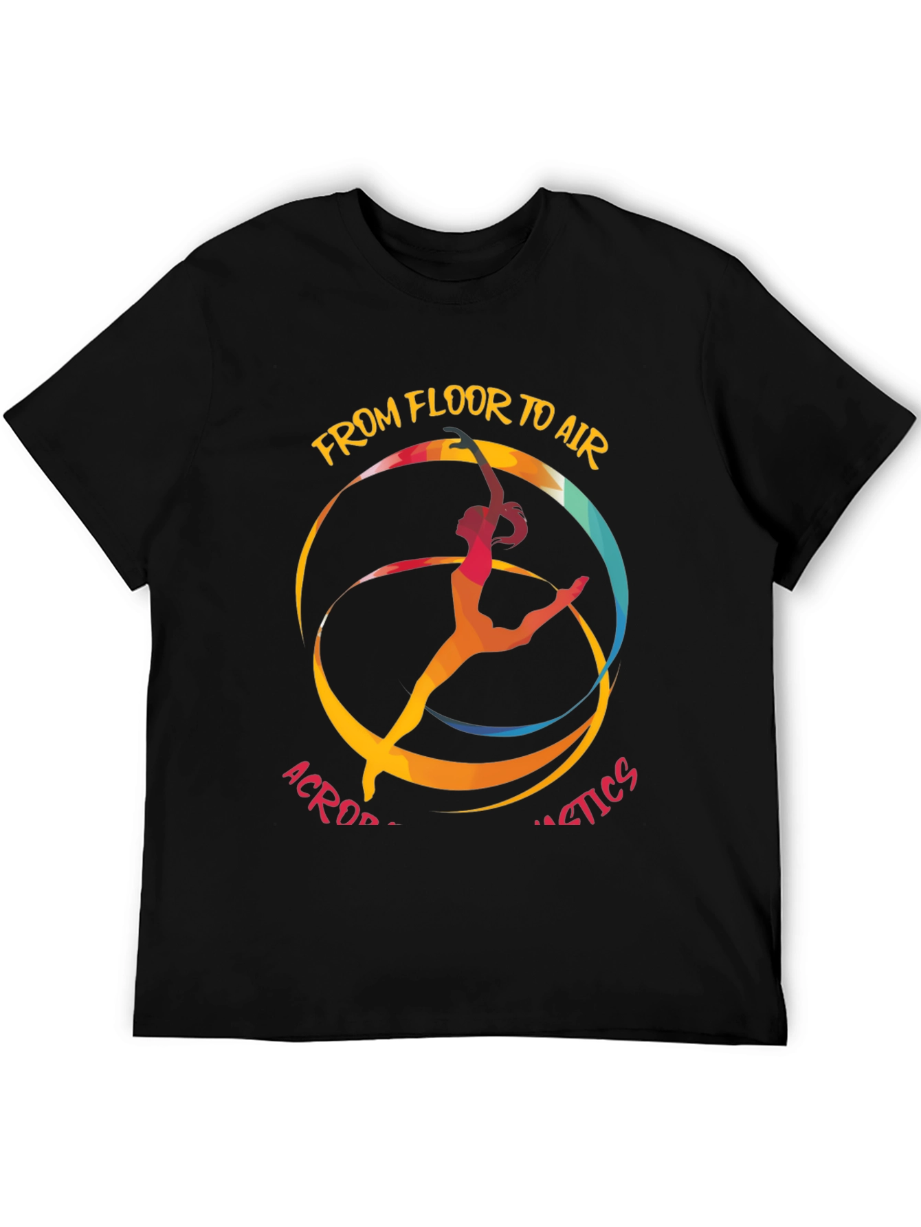 Black Acrobatics T-Shirt: From Floor to Air Graphic Tee view 5