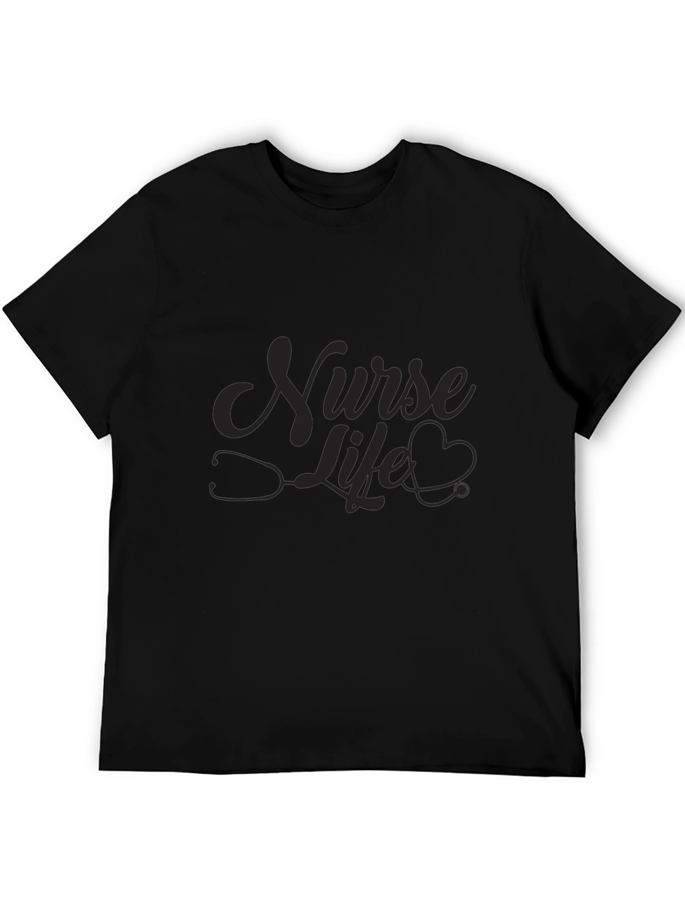 Black Nurse Life Graphic Tee - Comfortable Cotton Blend view 5