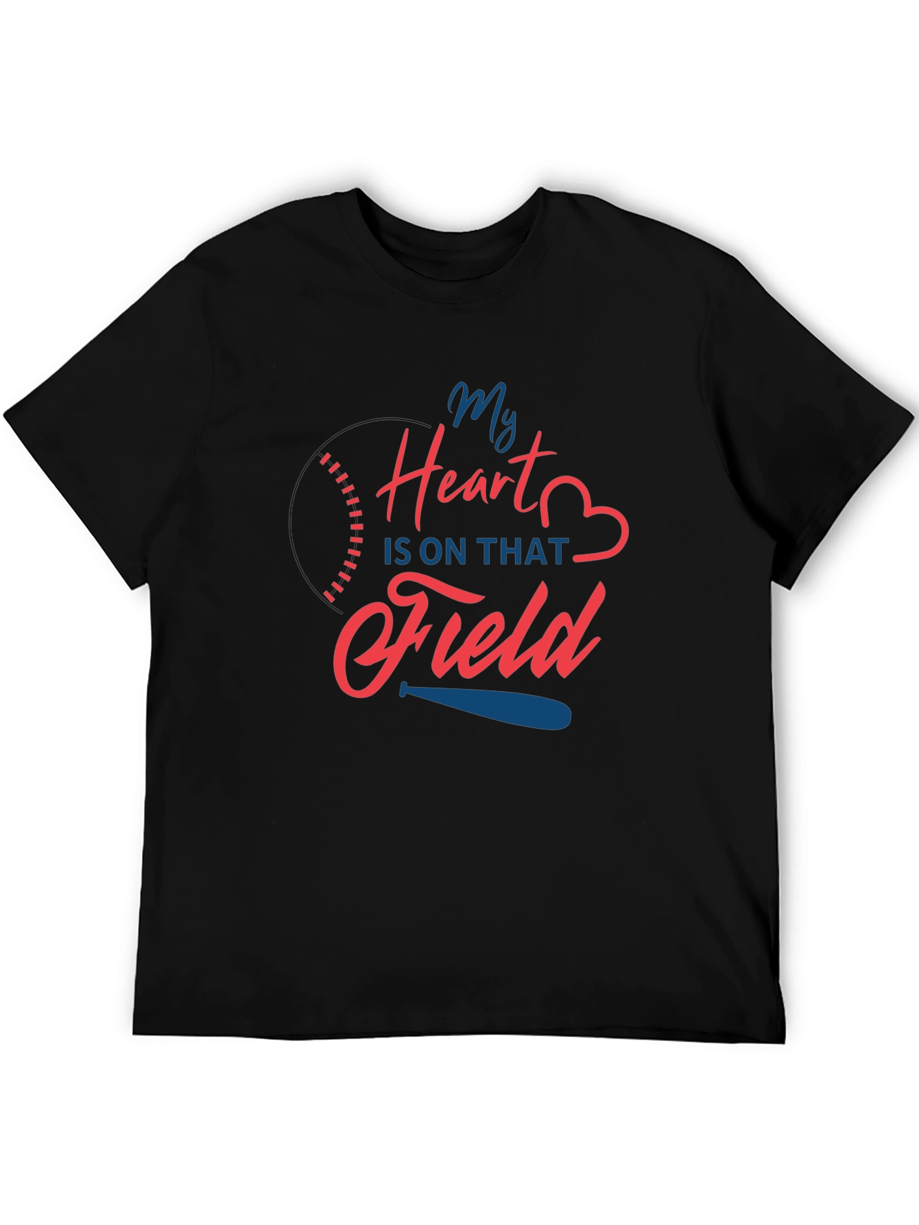 My Heart Is On That Field Baseball T-Shirt - 5