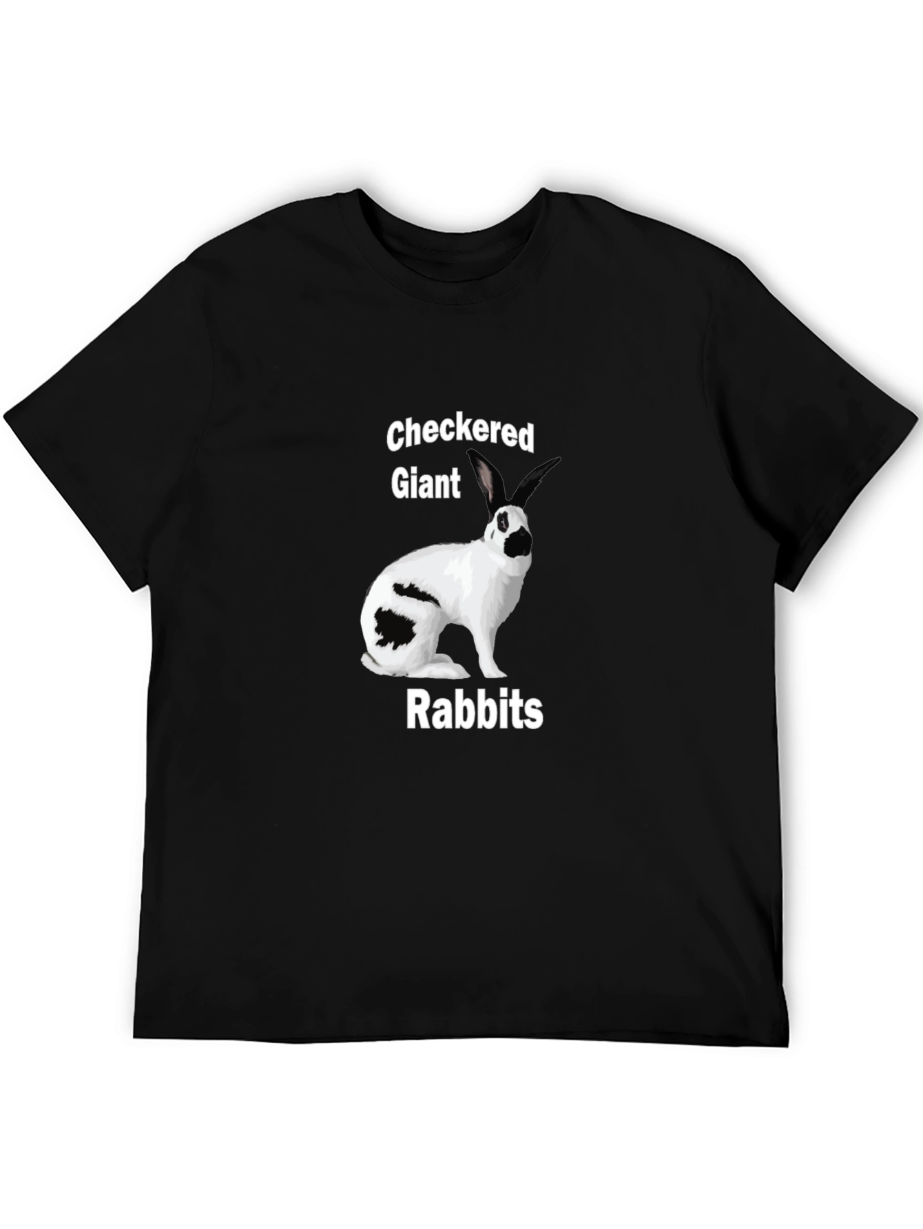 Black Checkered Giant Rabbit T-Shirt view 5