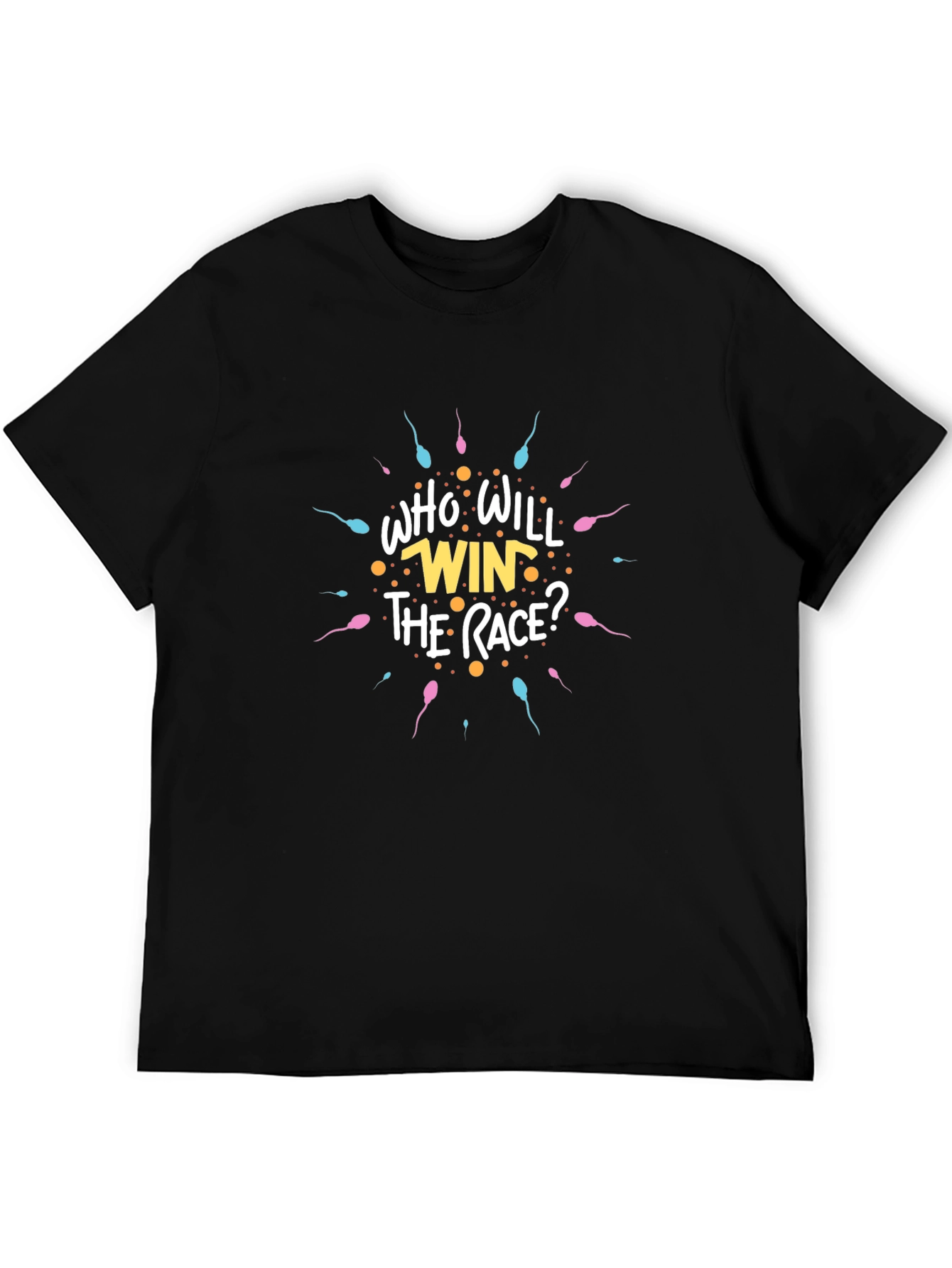 Black Who Will Win The Race? Funny Unisex T-Shirt view 5