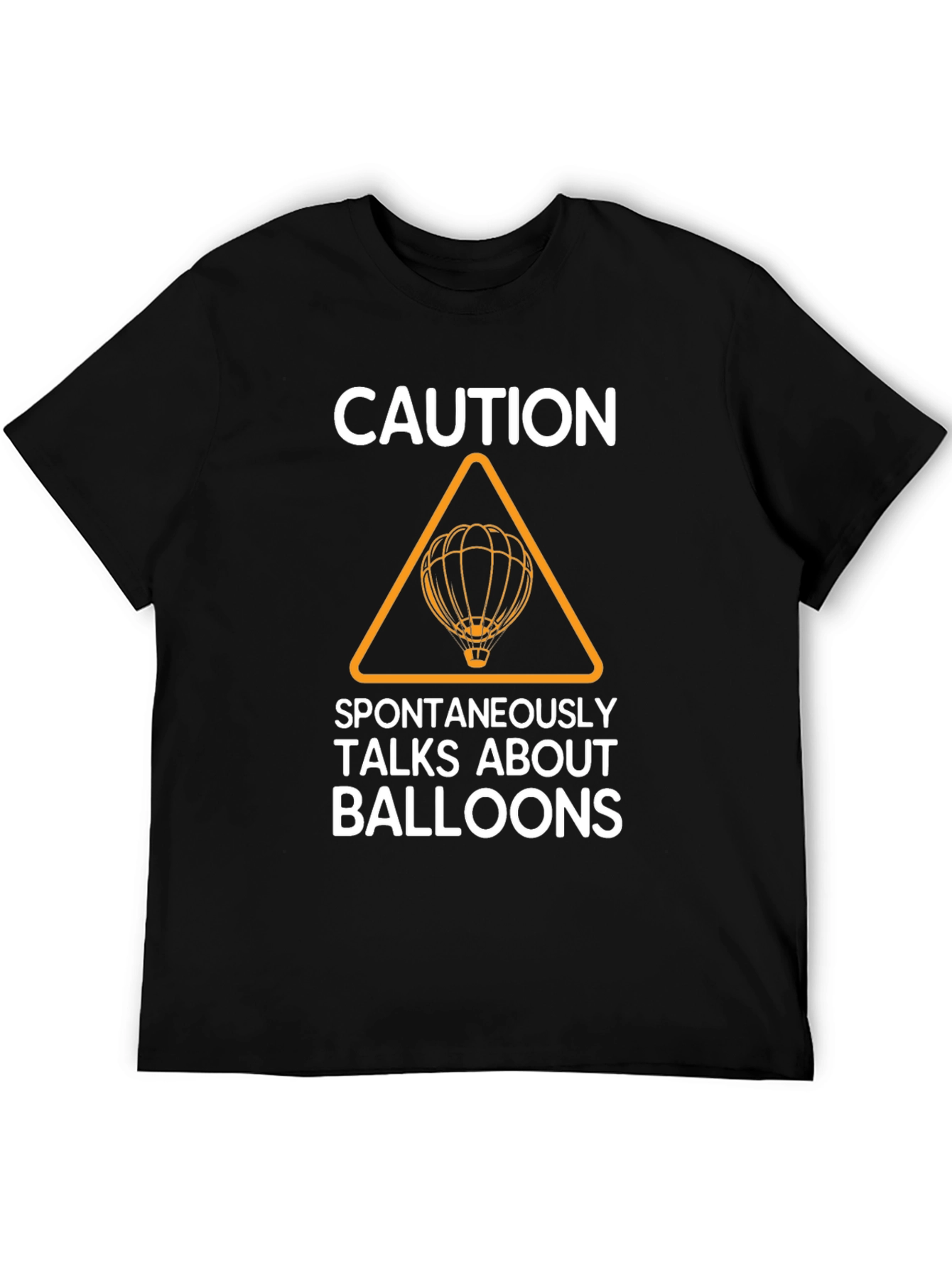 Black Caution Spontaneously Talks About Balloons T-Shirt view 5