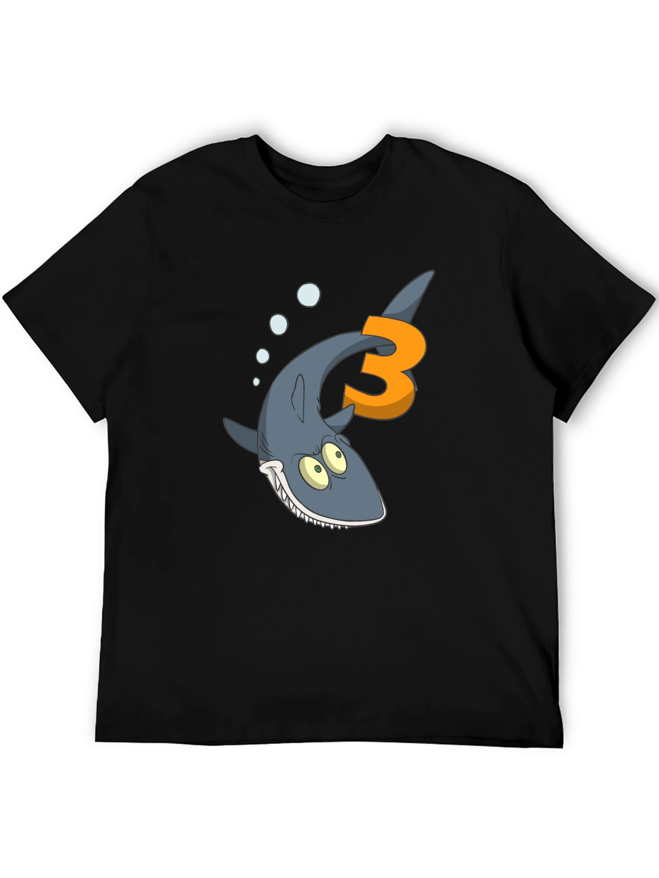 Black Shark Birthday T-Shirt - 3rd Birthday Gift view 5
