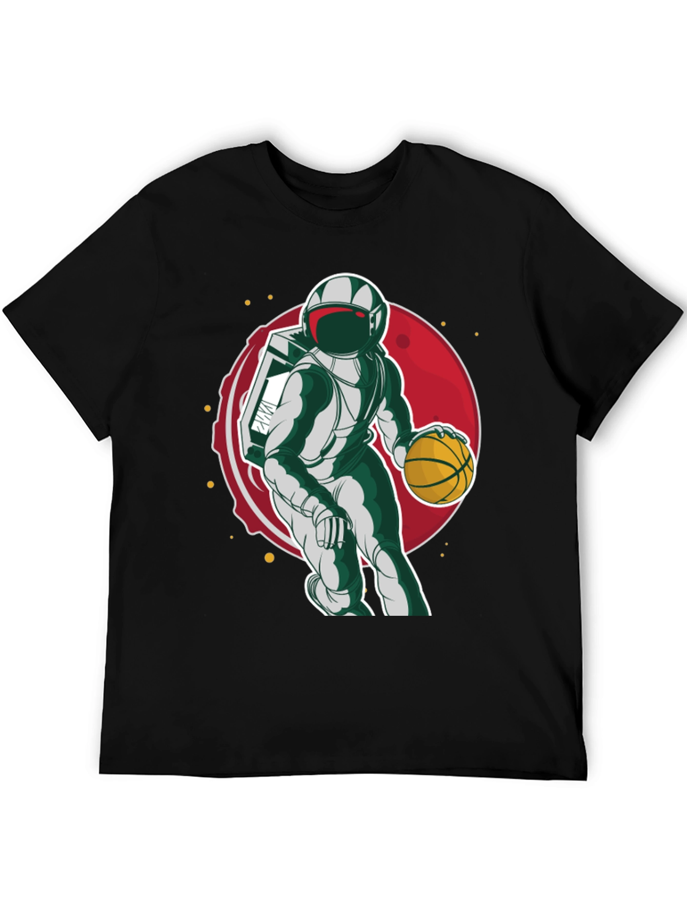 Black Astronaut Basketball T-Shirt view 5