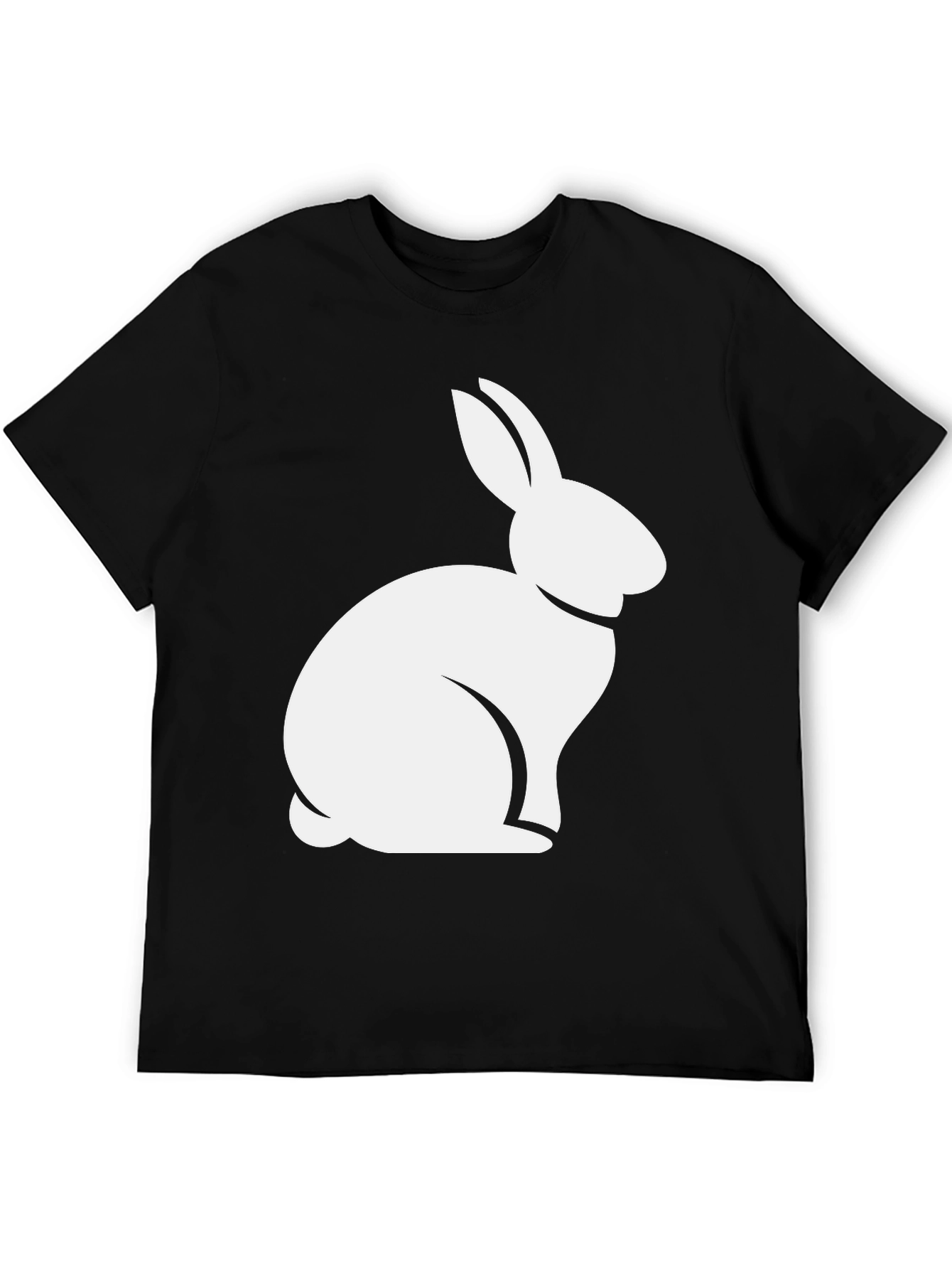 Black Rabbit Graphic Tee - Black Casual T-Shirt view 5