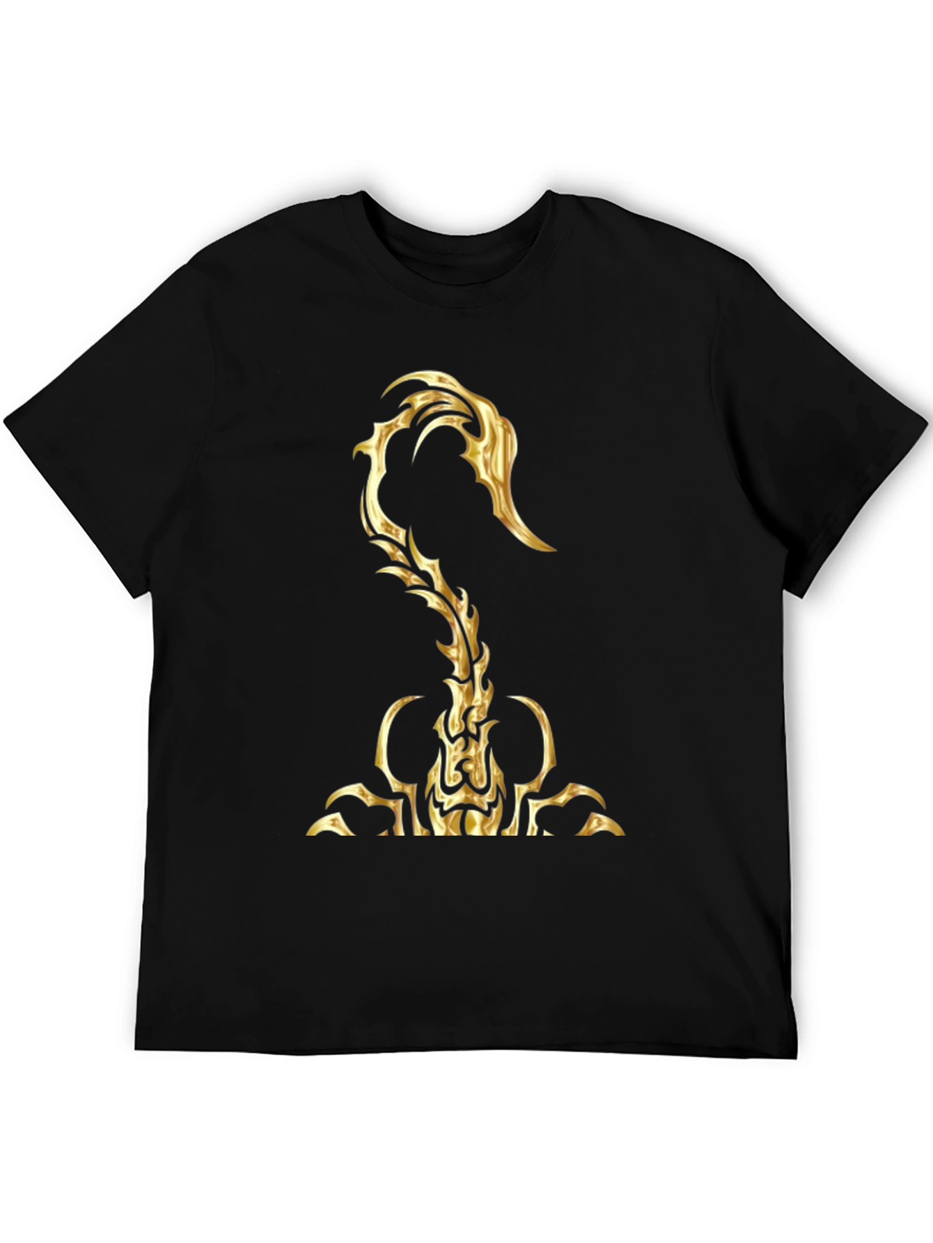 Black Golden Scorpion Graphic T-Shirt view 5