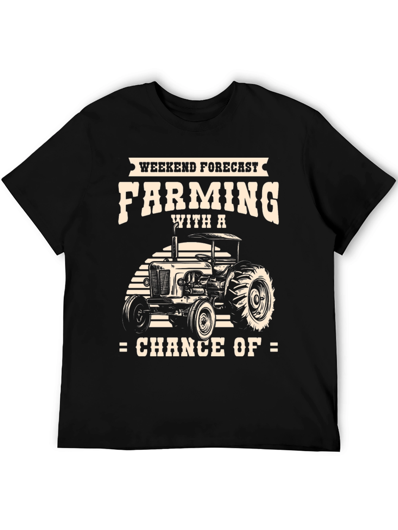 Black Farming Forecast T-Shirt view 5