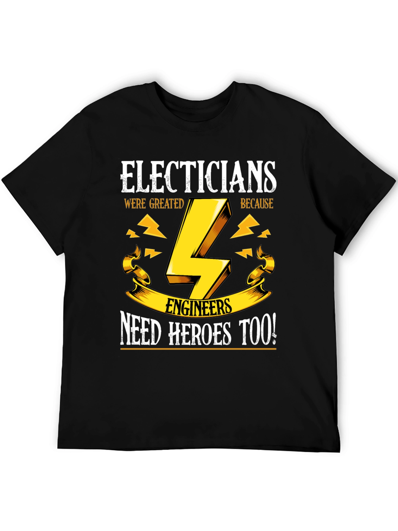Black Electricians Need Heroes Too T-Shirt view 5