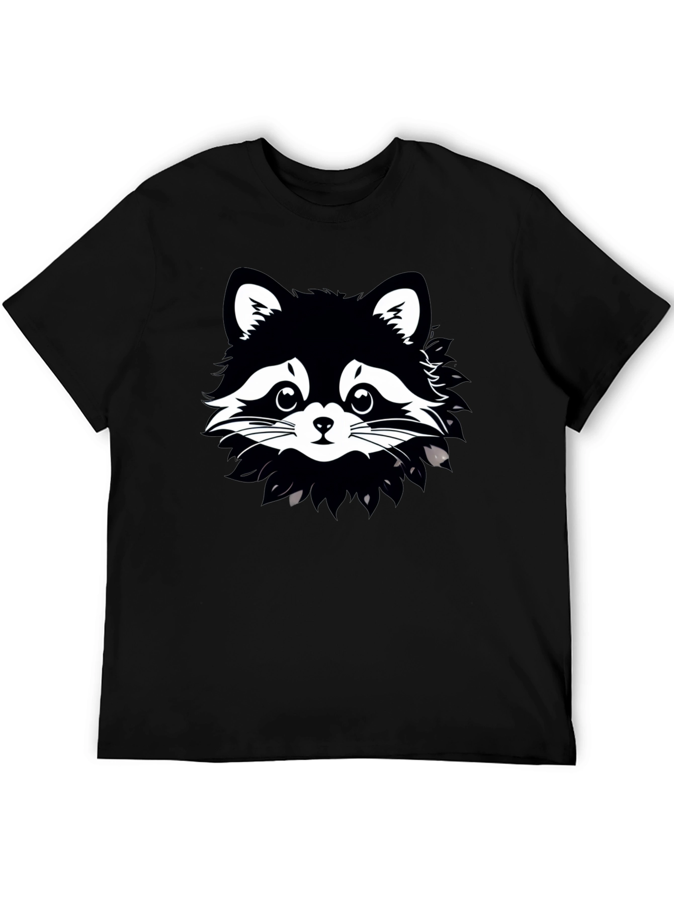 Black Raccoon Graphic Tee - Unisex Cotton T-Shirt view 5
