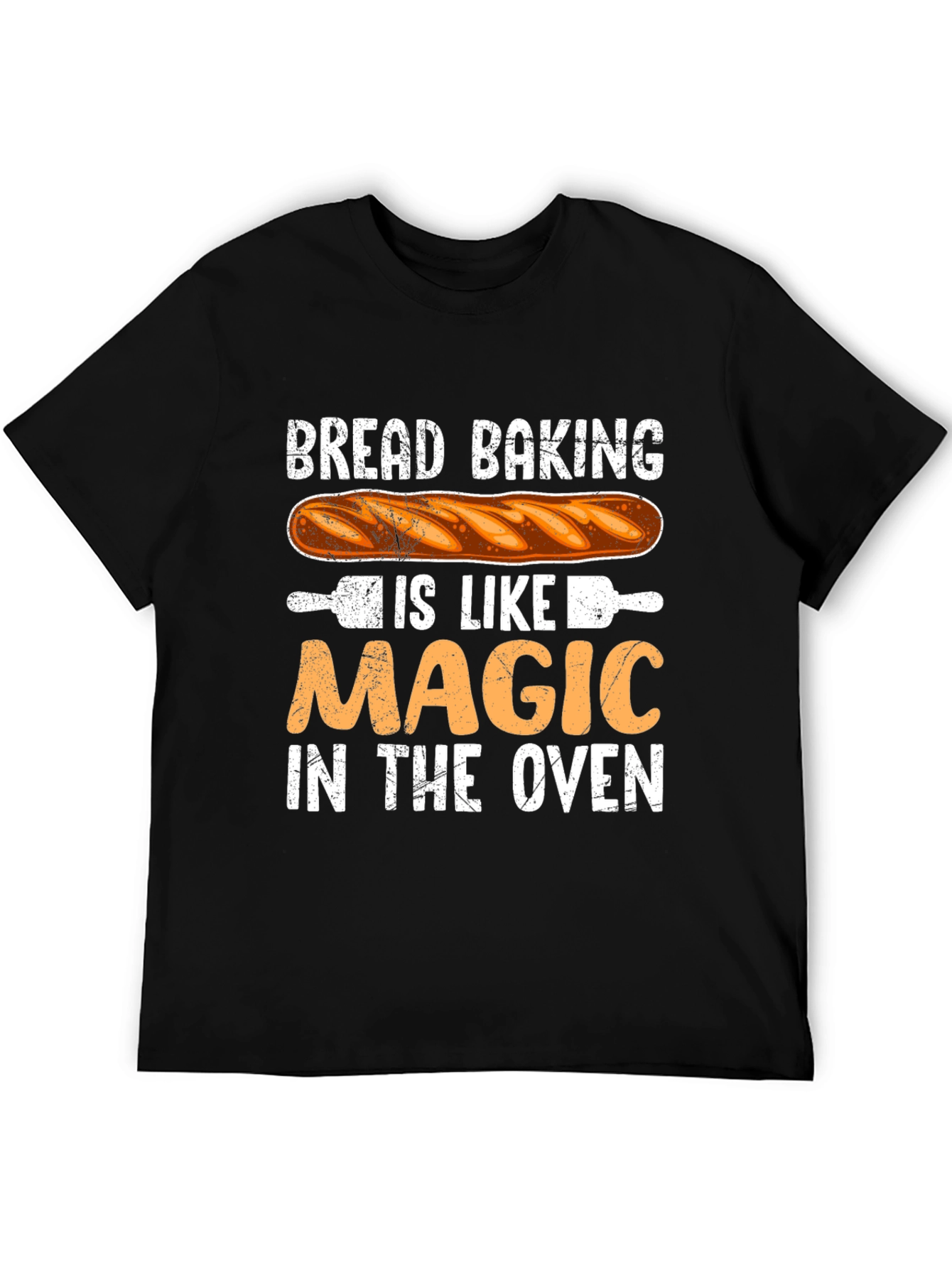 Black Bread Baking Magic T-Shirt view 5