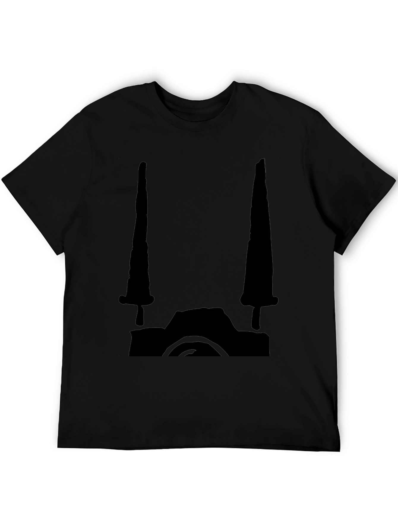 Black Black Graphic Tee - Camera Design view 5